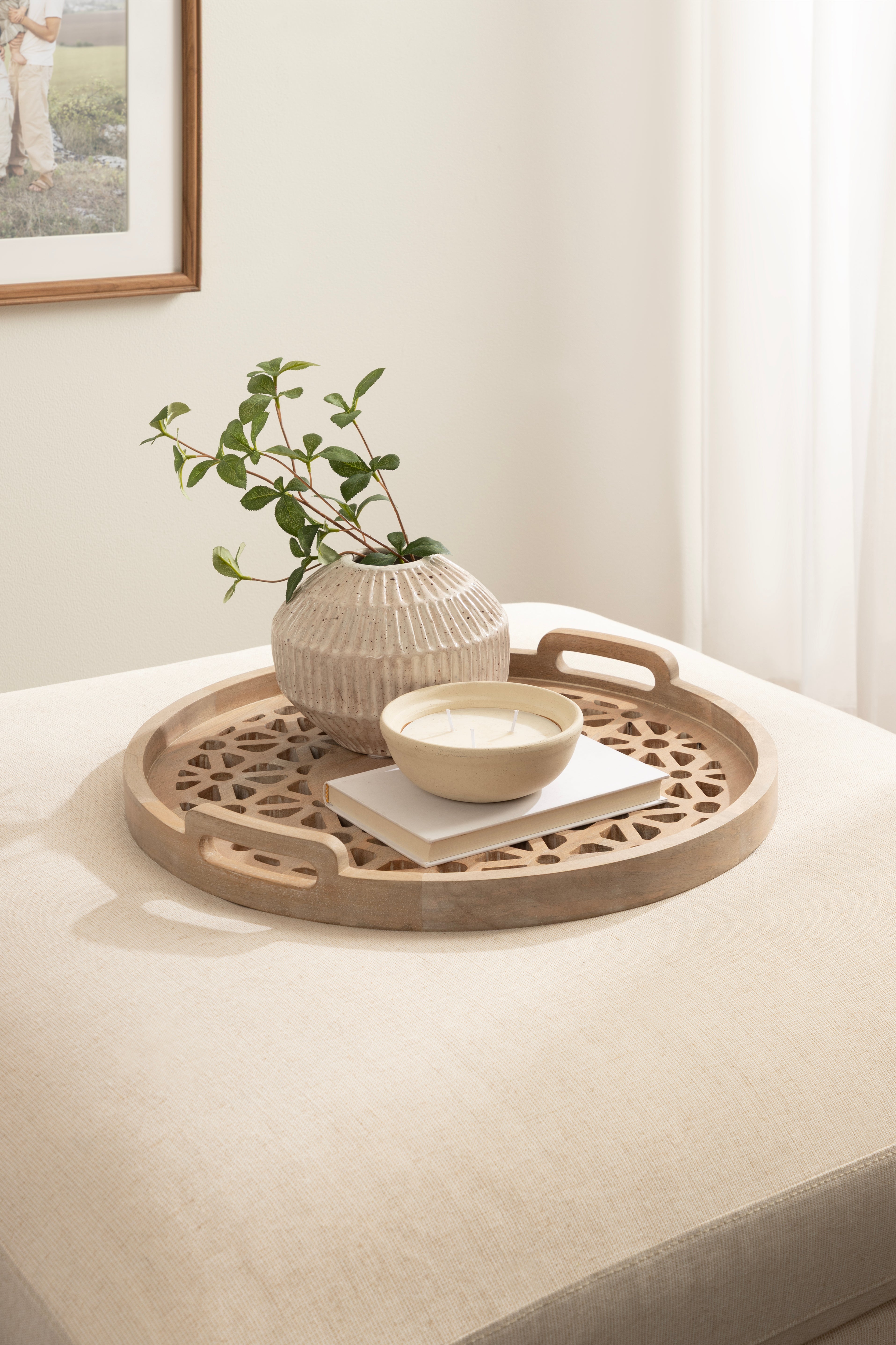 Single Tray 20" Diameter Natural 7