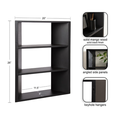 Accent Shelf Black 20x6x26 2