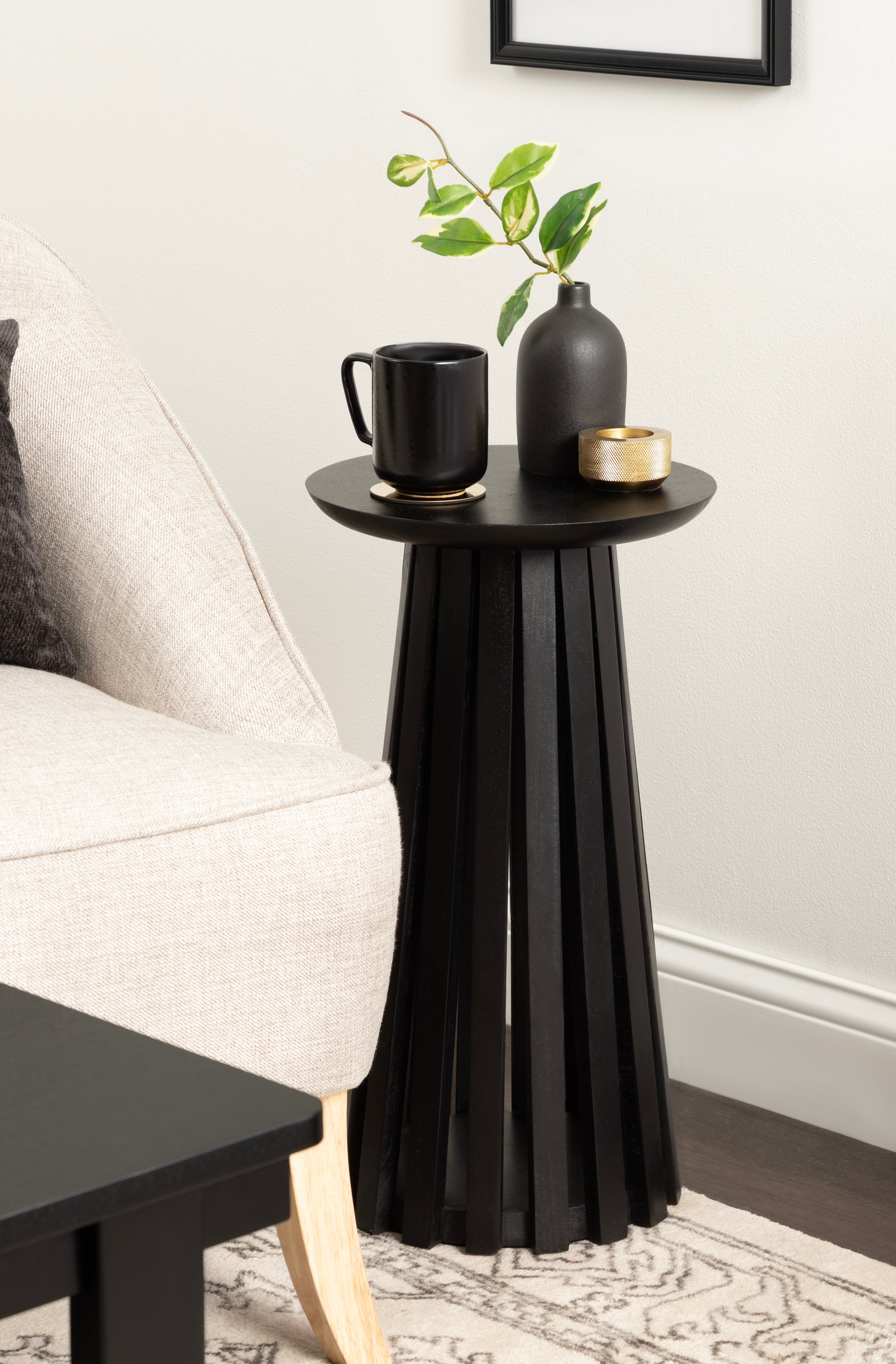 Drink Table Black 12x12x22 6