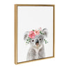 Sylvie Flower Crown Koala Framed Canvas by Amy Peterson Art Studio