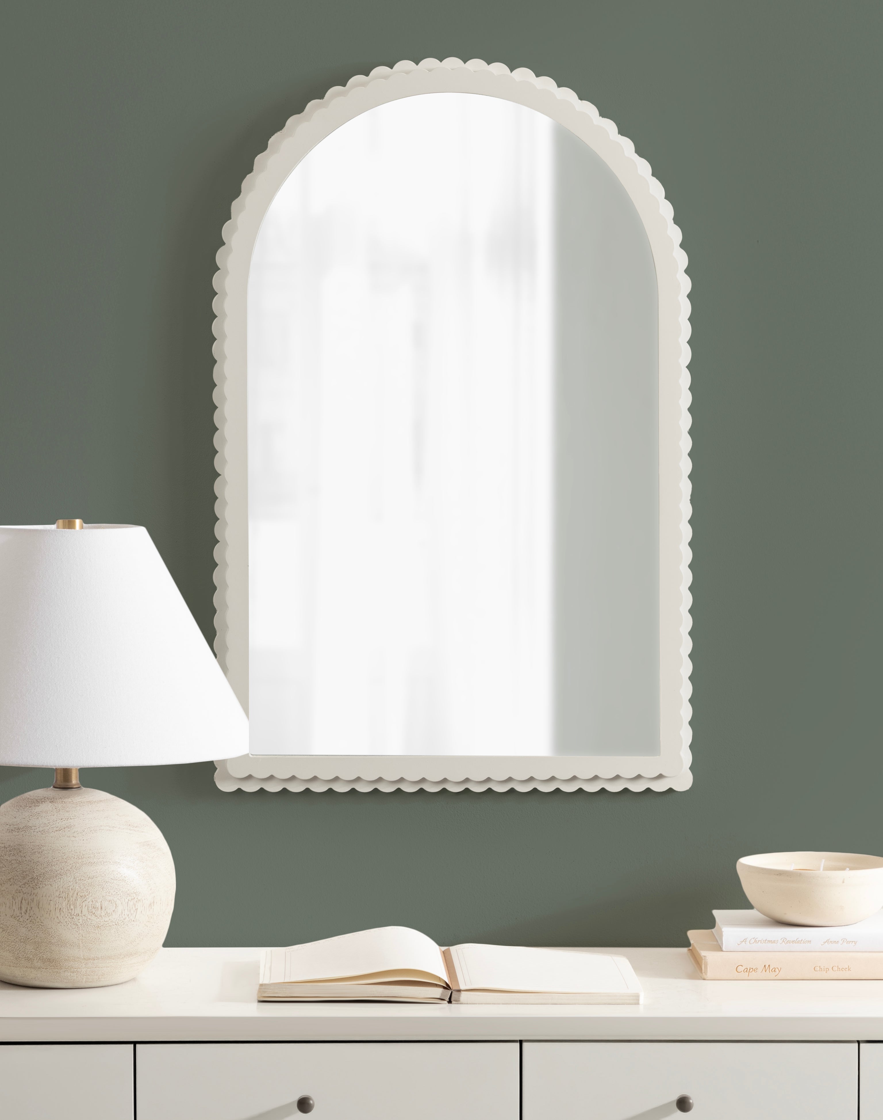 Arch Mirror 20x30 White 7