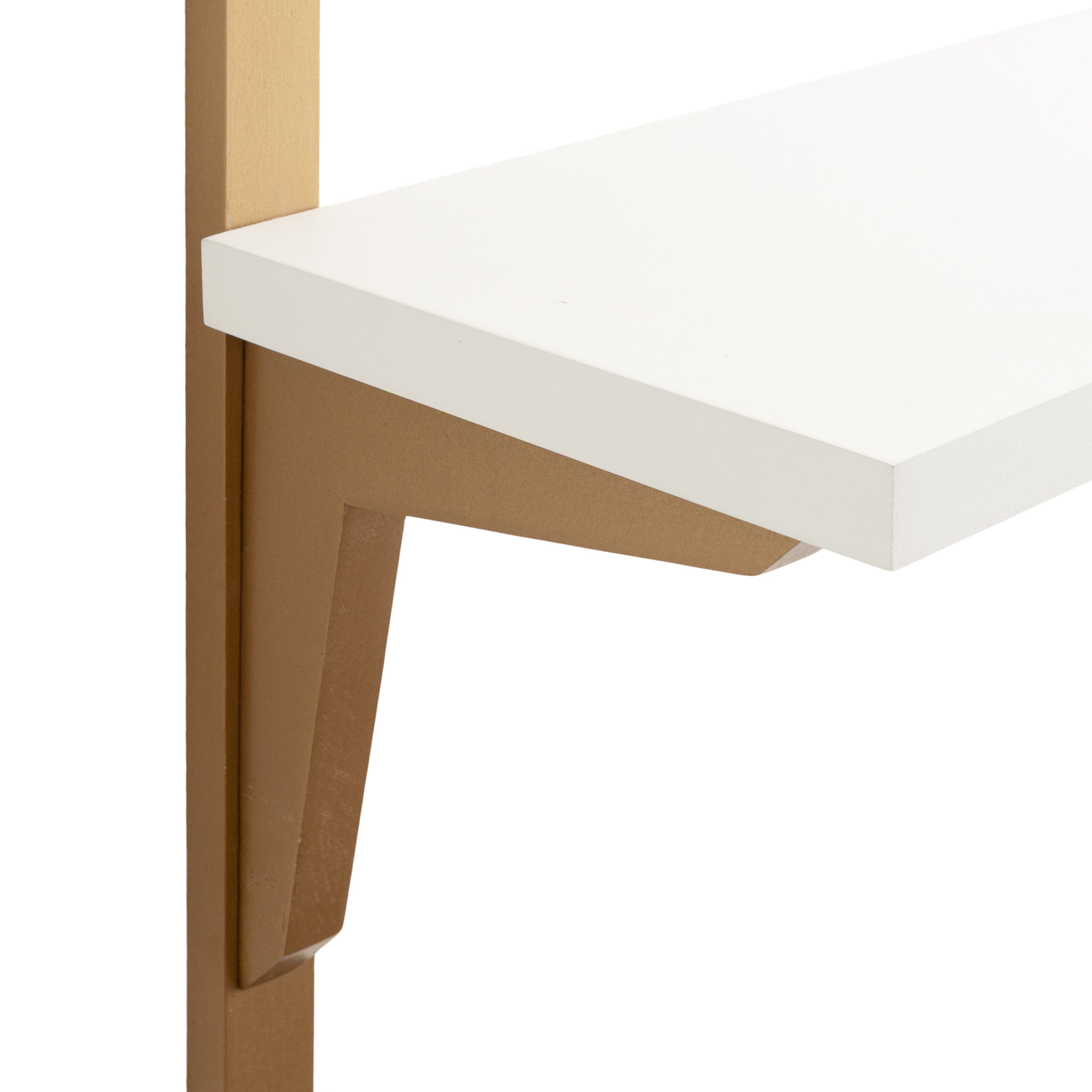 Accent Shelf White Gold 24x8x24 3