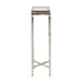 Drink Table Clear Silver 7x7x22 5