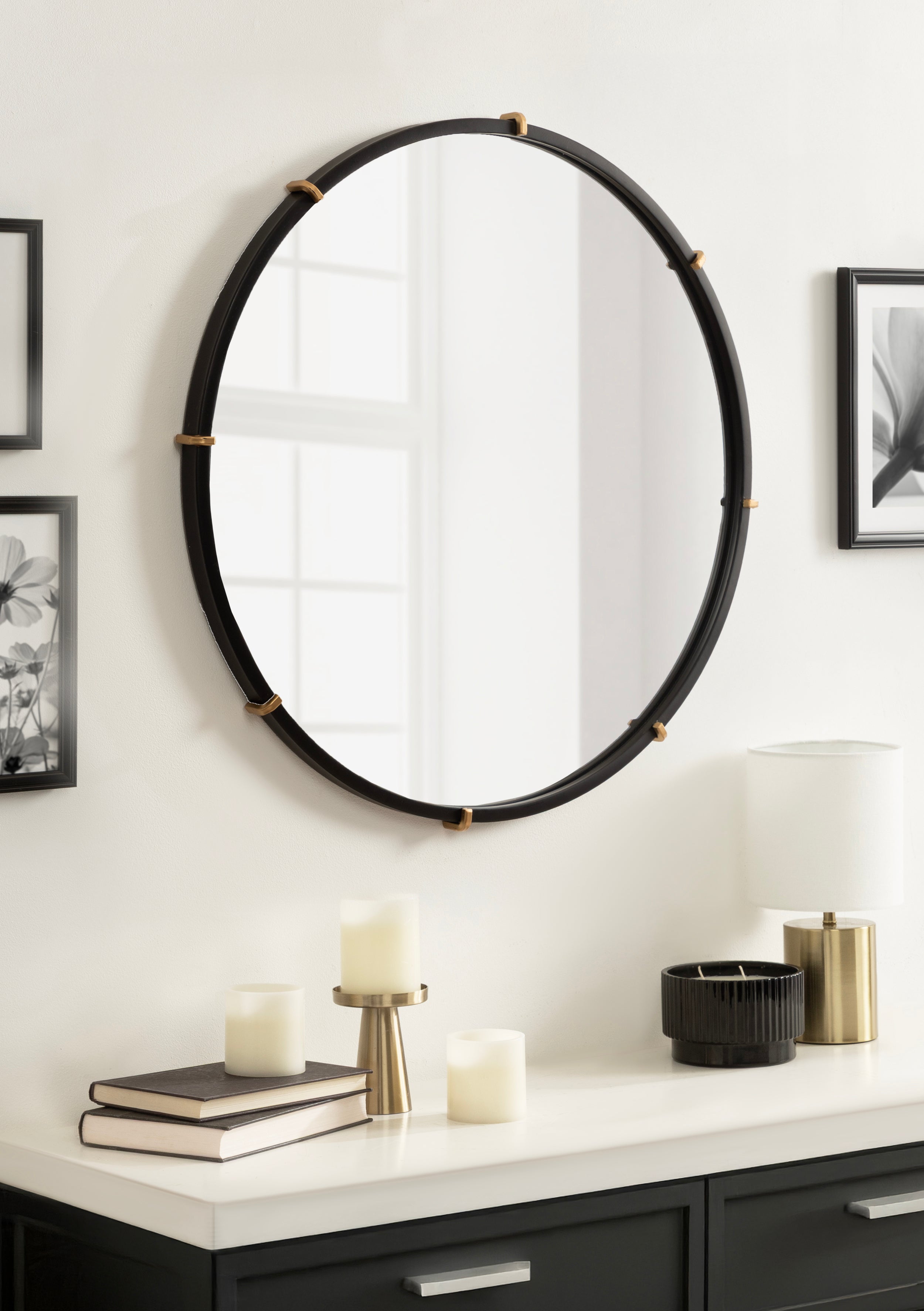 Venturi Round Metal Mirror
