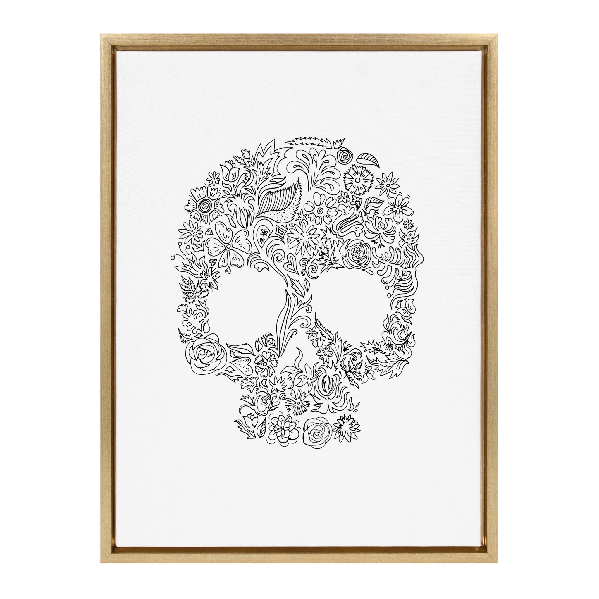 Sylvie Skull Print Framed Canvas by Viola Kreczmer