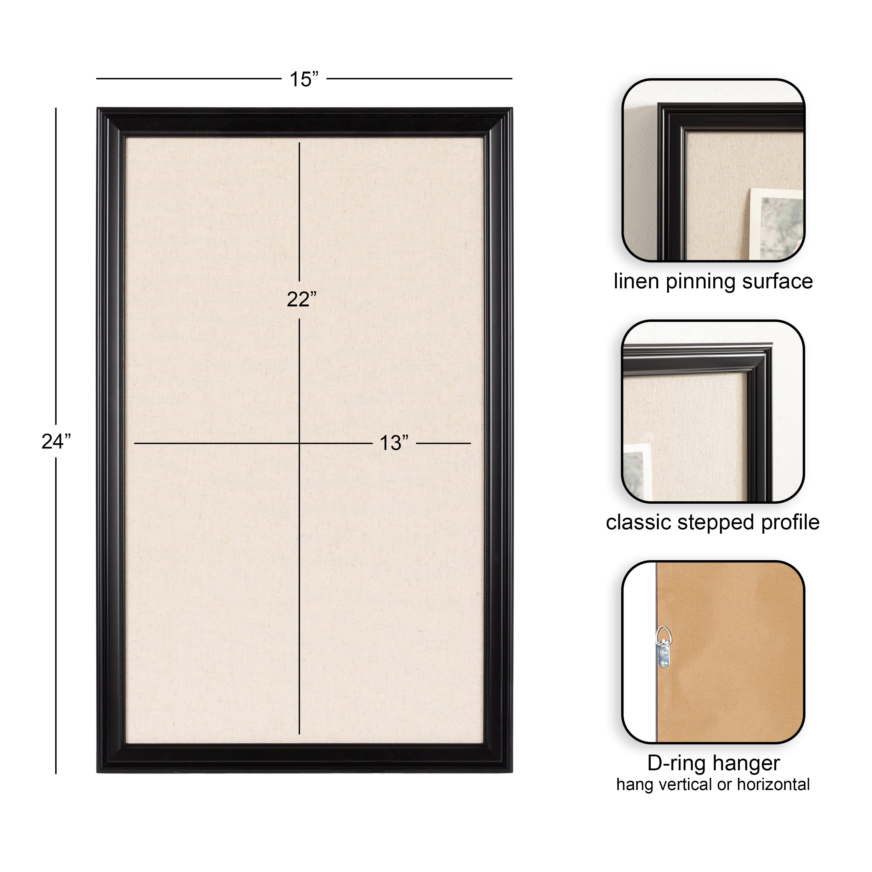 Pinboard 15x24 Black 2
