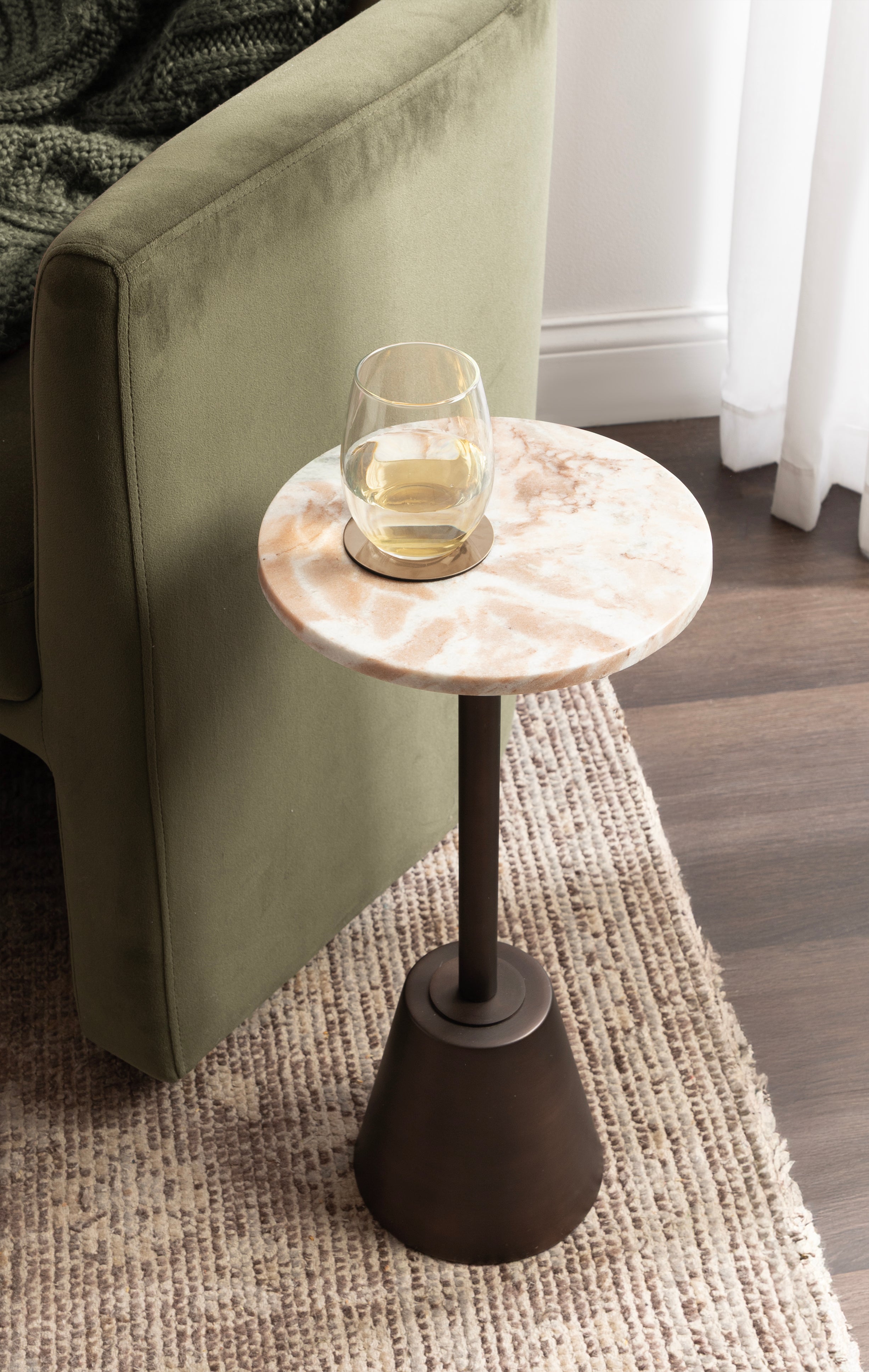 Side Table Brown Bronze 10x10x22 6
