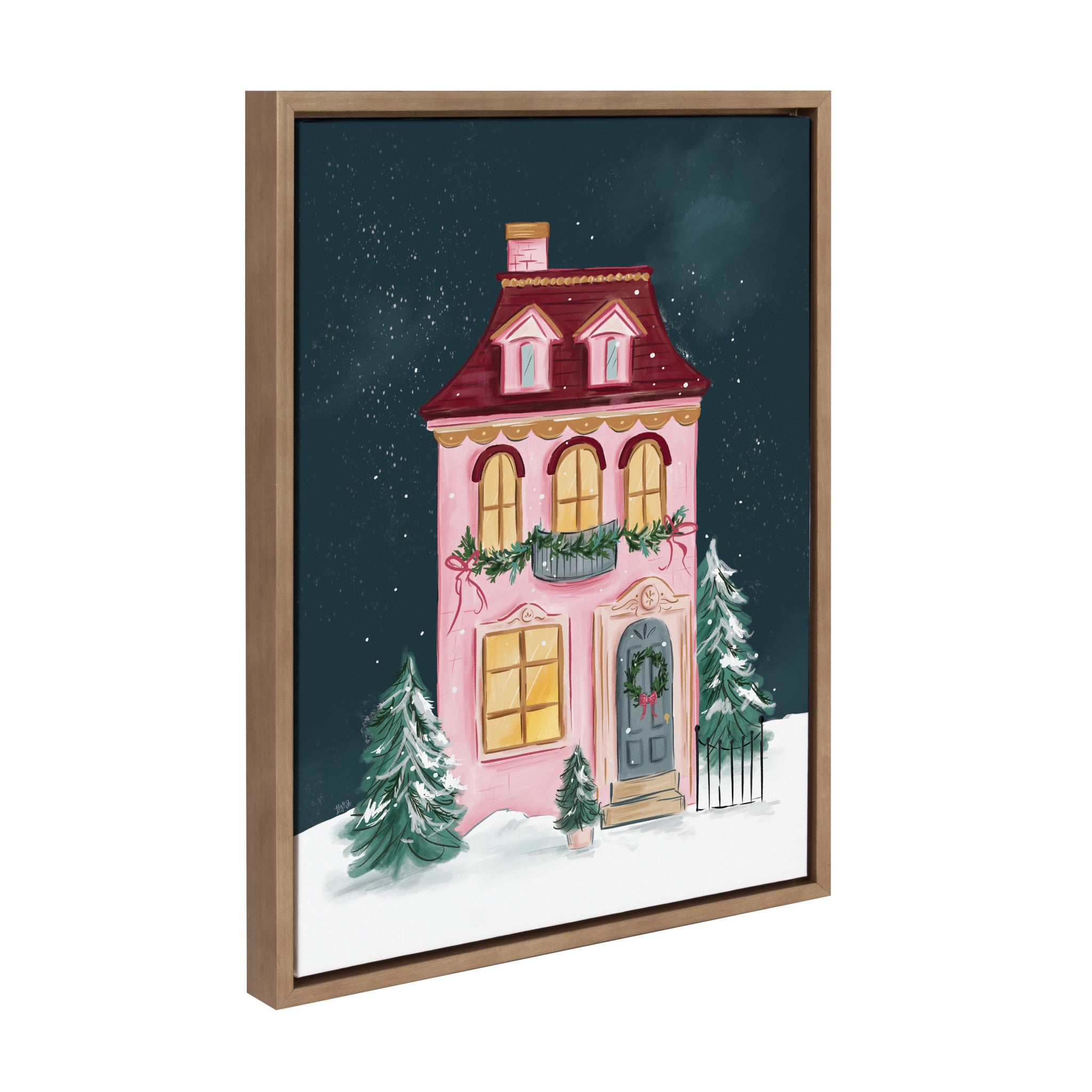 Sylvie Holiday Victorian Framed Canvas by Valerie McKeehan of Lily and Val