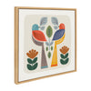 Sylvie Folk Birds Harvest Framed Canvas by Carey Copeland