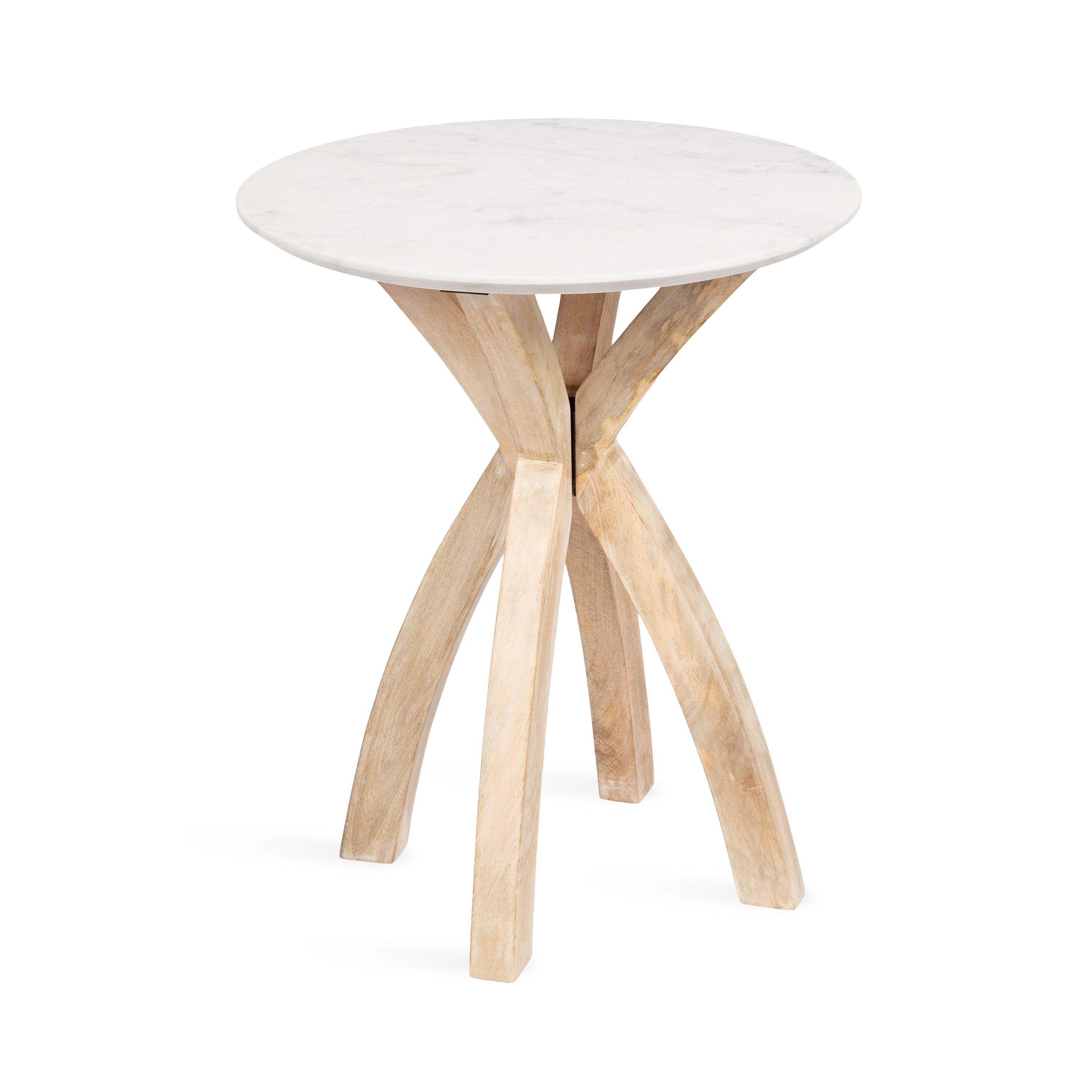 Side Table 20x20x24 White Natural 1