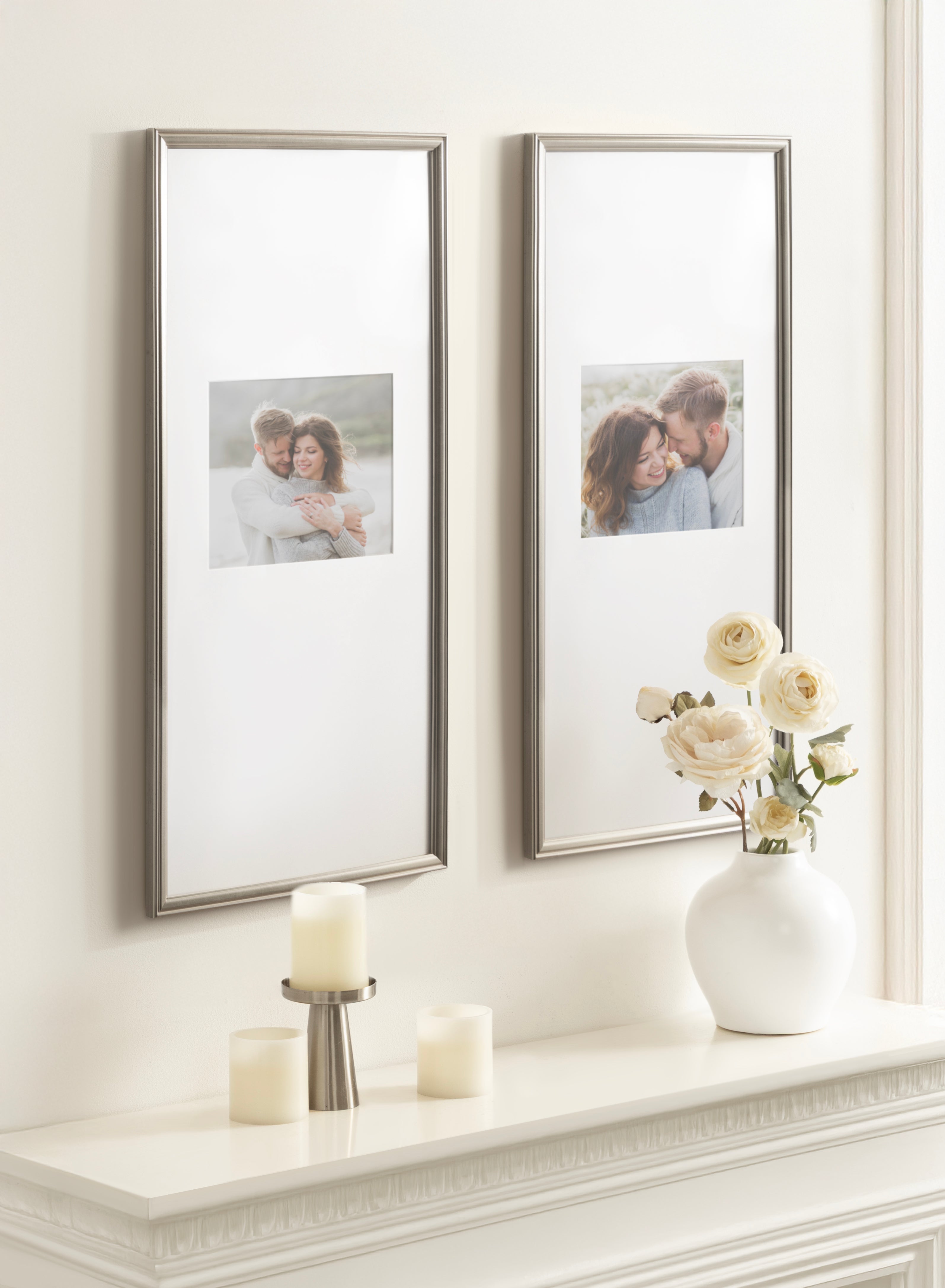 Wall Frame Silver 14x30 matted to 8x10 6