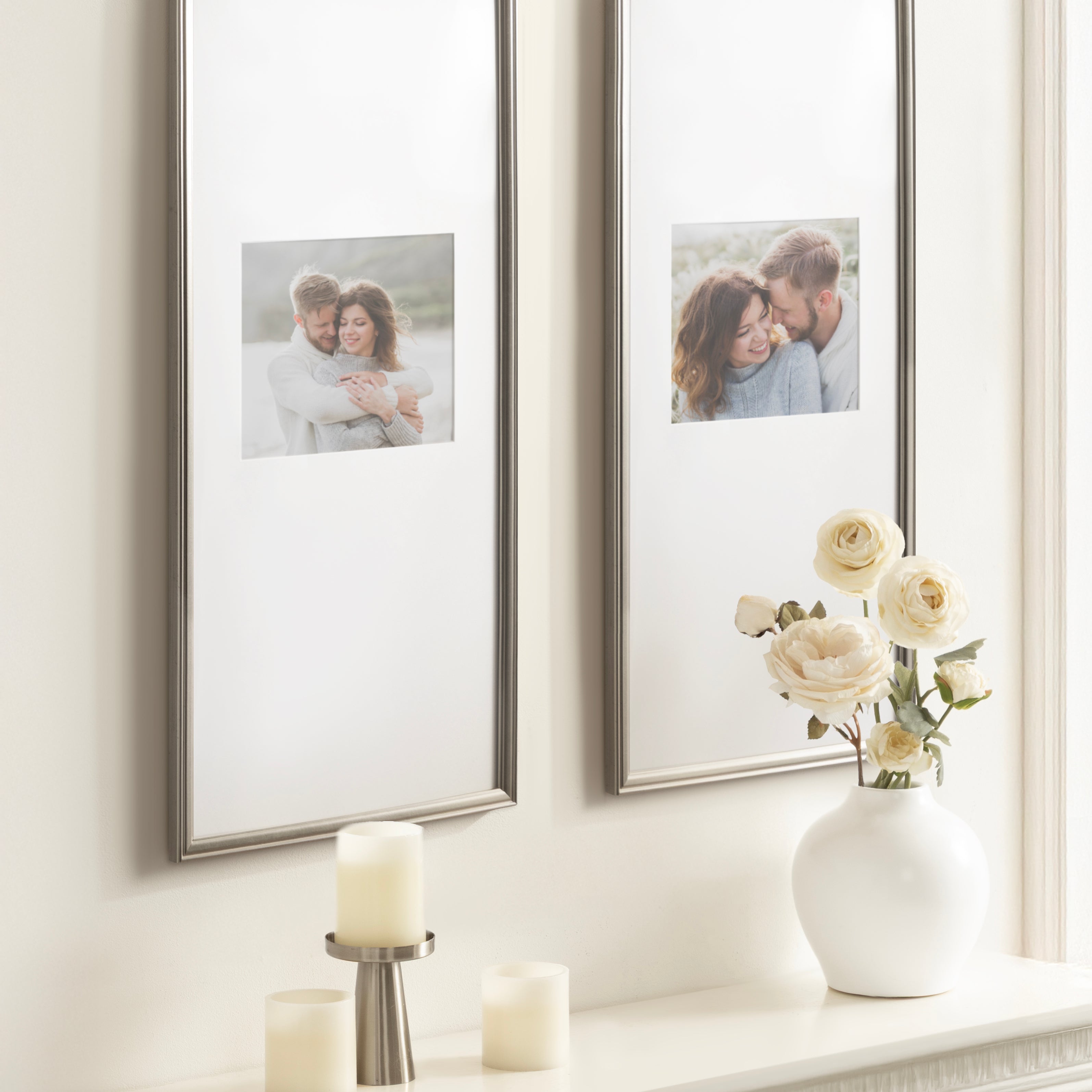 Wall Frame 14x30 matted to 8x10 Silver 6