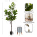 Faux Tree Pewter Rustic Brown 6.5' 2