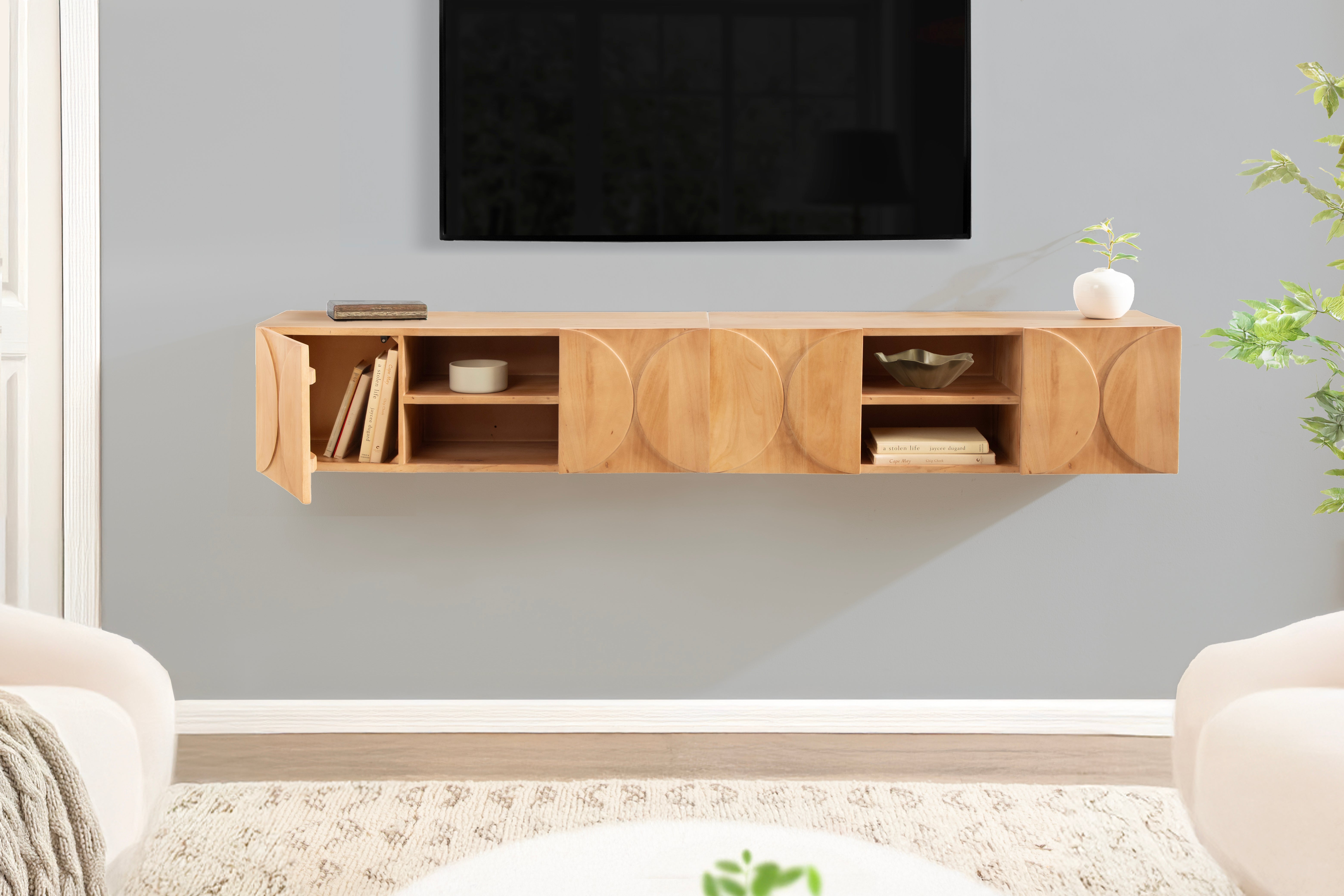 Townsend Floating Media Wall Cabinet