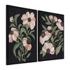 Sylvie Beaded Nocturnal Blossom 1 and 2 Framed Canvas Art Set by Nikita Jariwala