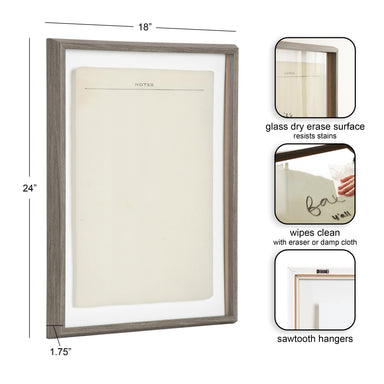 Dry Erase Board Blake Graywash 18x24 2