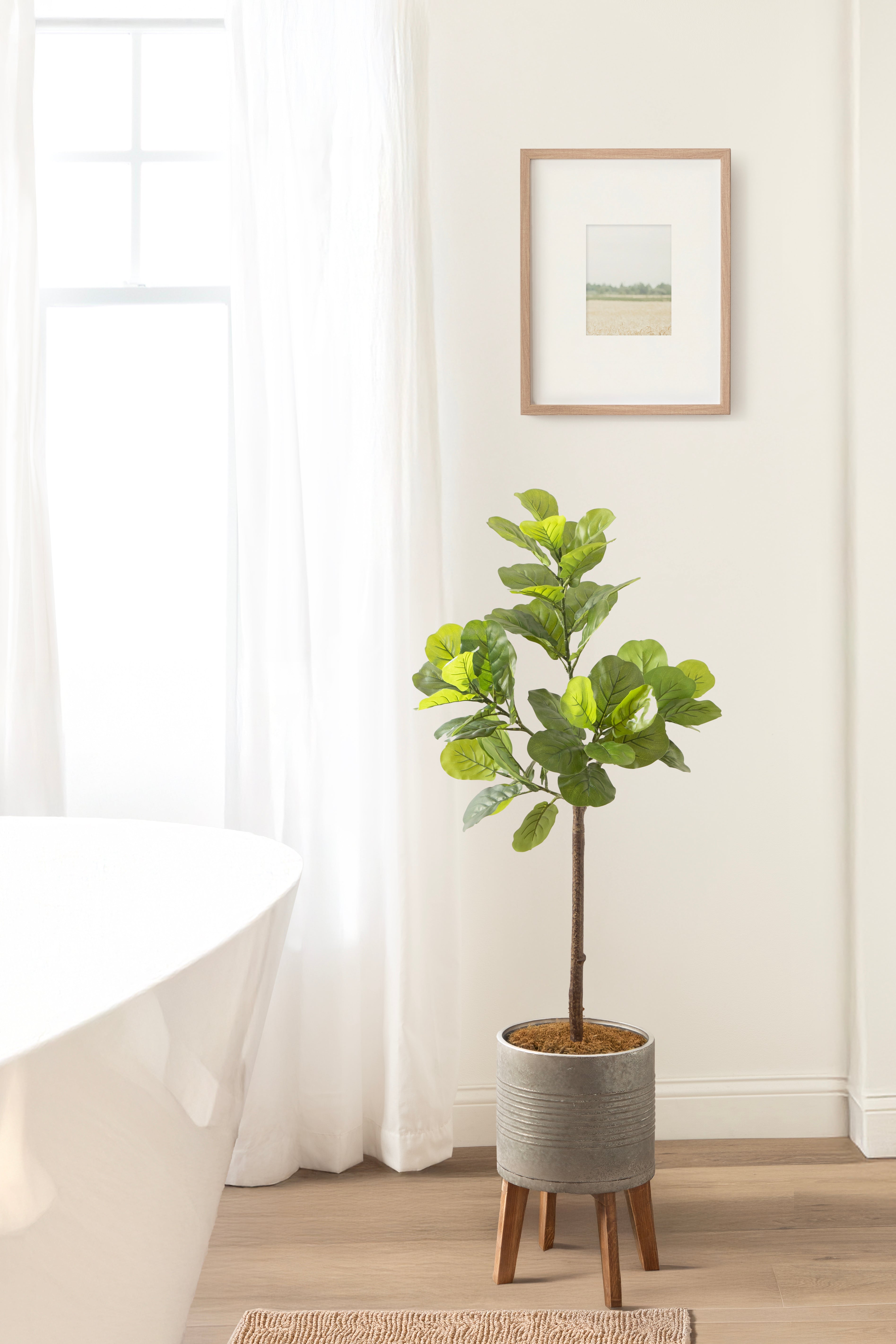 Faux Tree Distressed Gray 4.5' 7