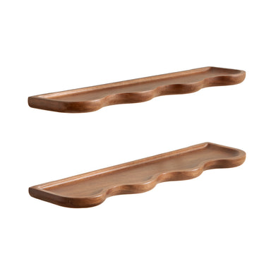Floating Shelf Walnut Brown 2 piece 1