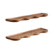 Floating Shelf Walnut Brown 2 piece 1