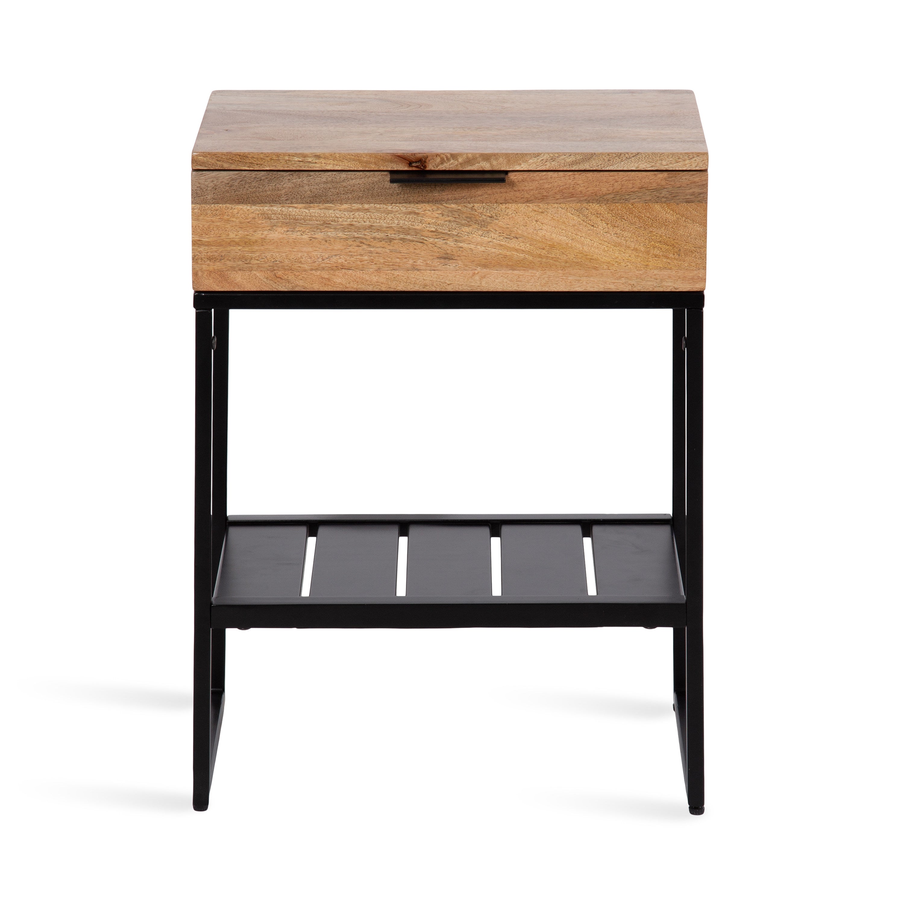 Kate and Laurel Malone Modern Wooden Side Table with Wood Shelf