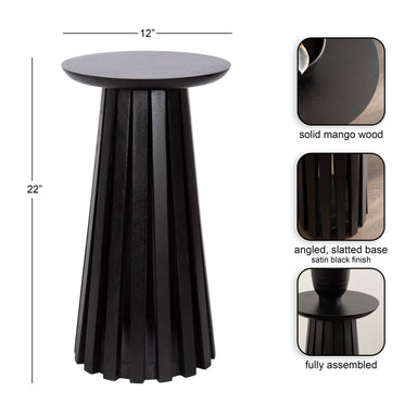 Drink Table Black 12x12x22 2