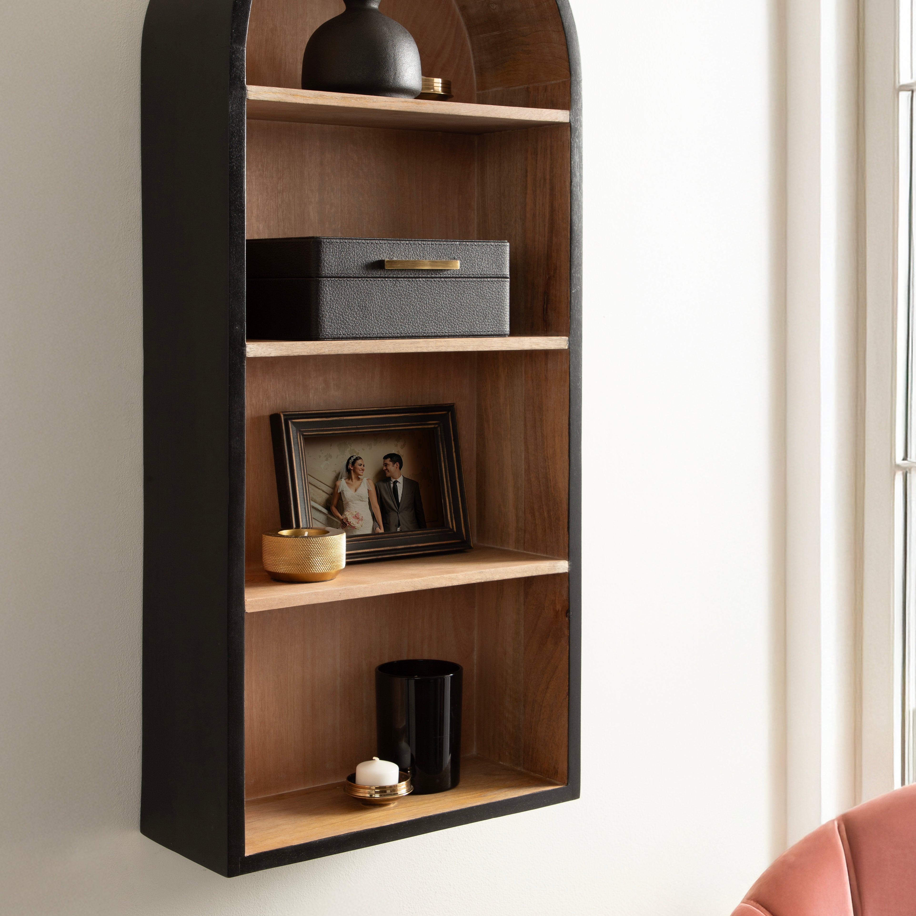 Accent Shelf 14x6x33 Natural Black 6