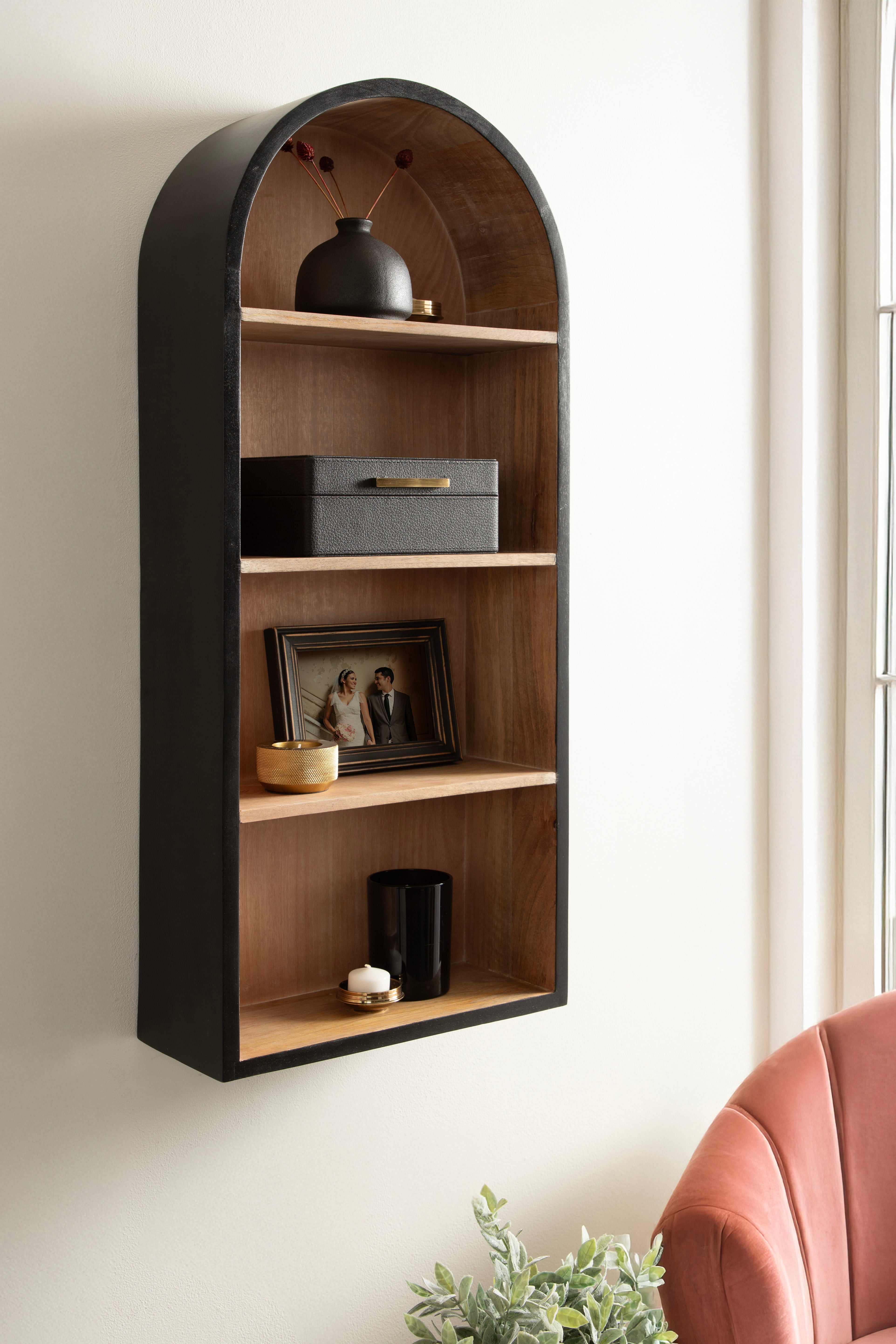 Accent Shelf 14x6x33 Natural Black 6