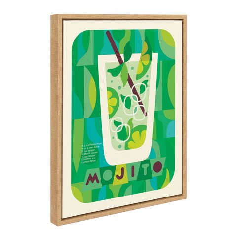 Sylvie MCM Mojito Framed Canvas by Rachel Lee
