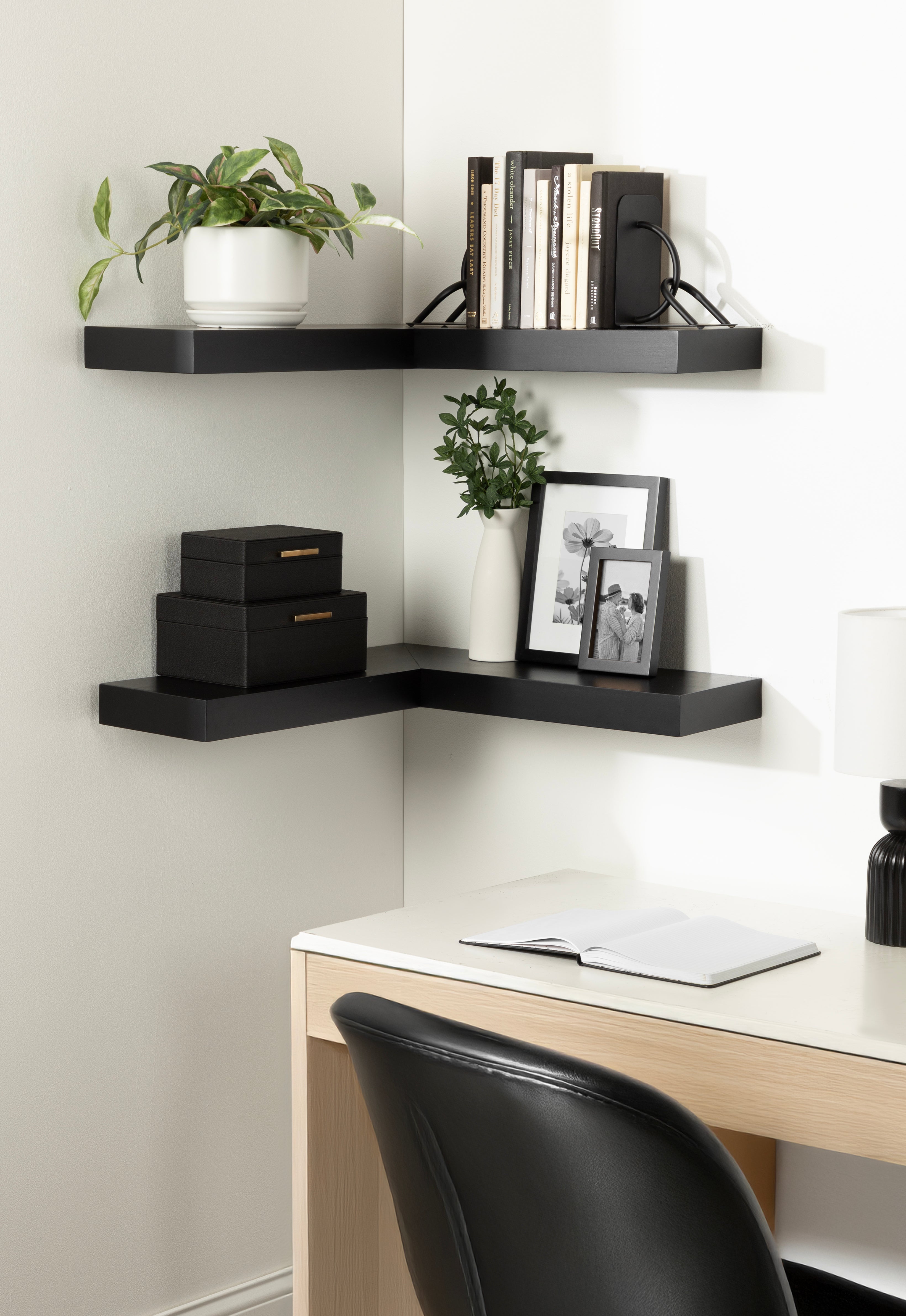 Floating Shelf 2 piece Black 8
