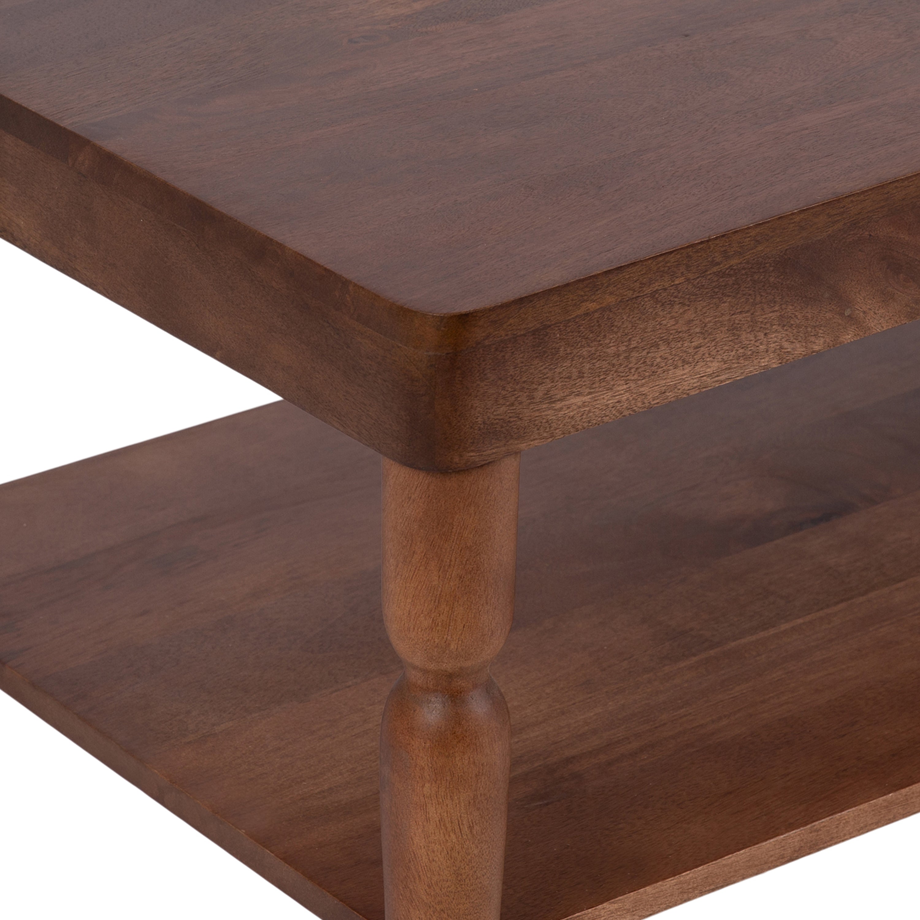 Coffee Table 36x20x18 Walnut Brown 3