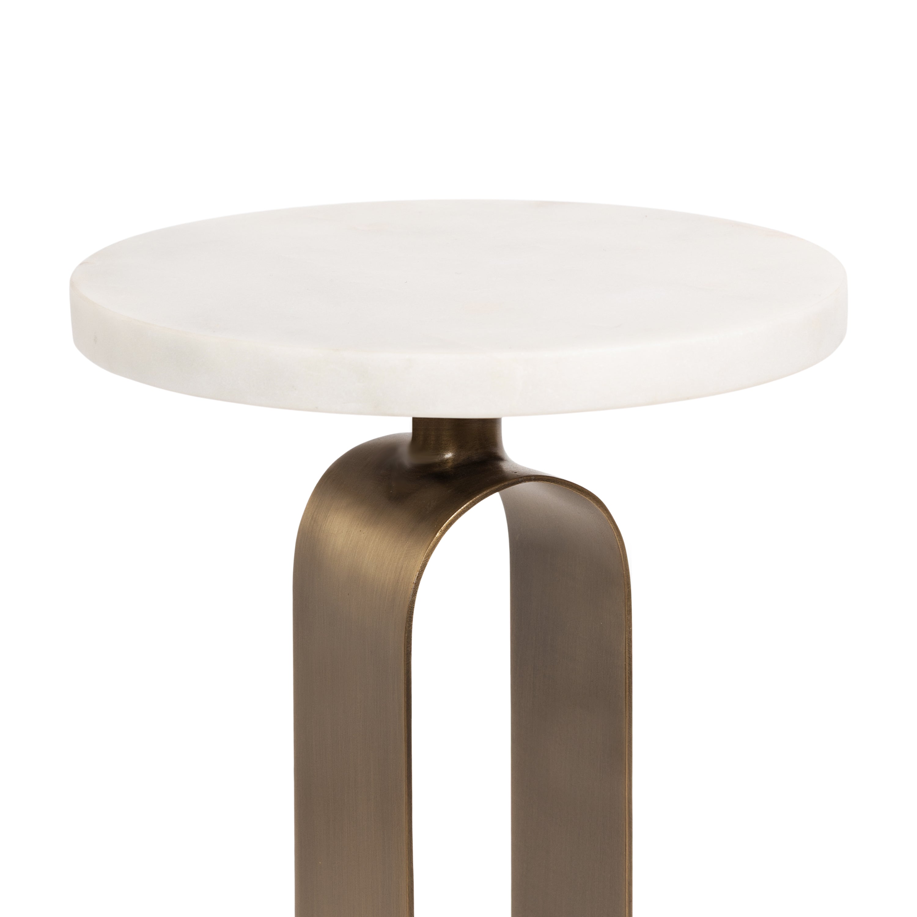 Drink Table White Gold 8x8x24 3