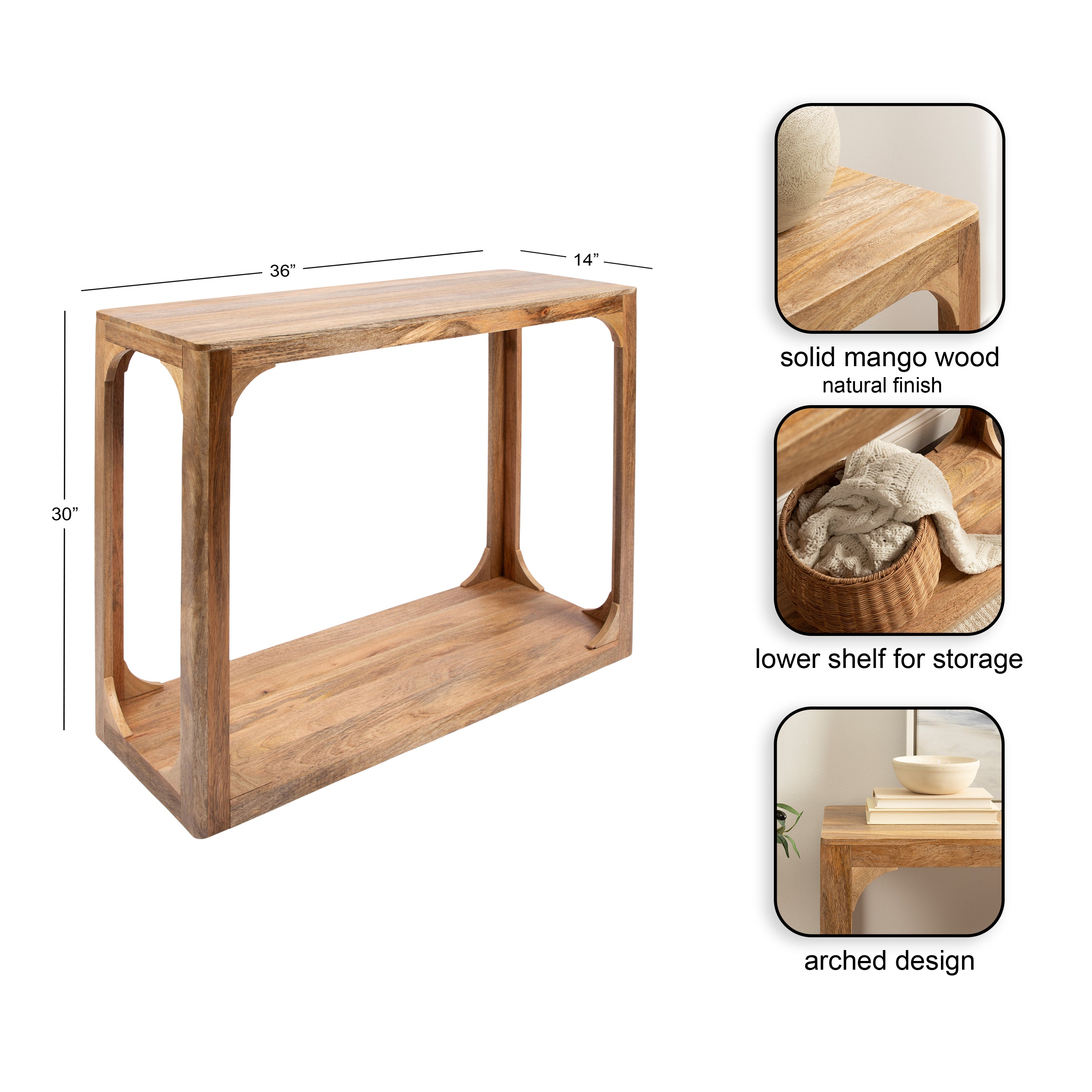 Console Table 36x14x30 Natural 2