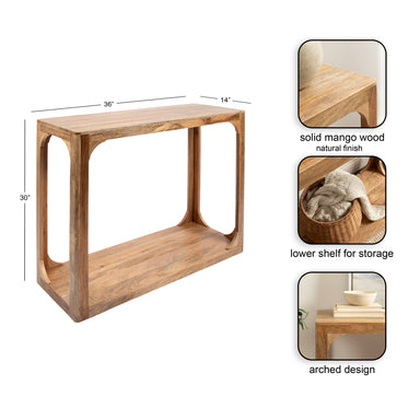 Console Table Natural 36x14x30 2