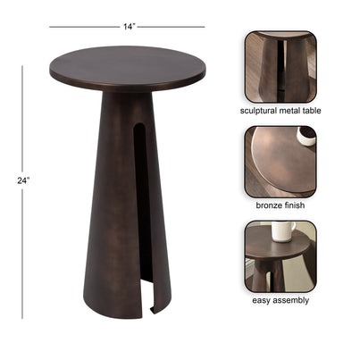 Side Table 14x14x24 Bronze 2