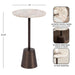 Side Table Brown Bronze 14x14x24 2