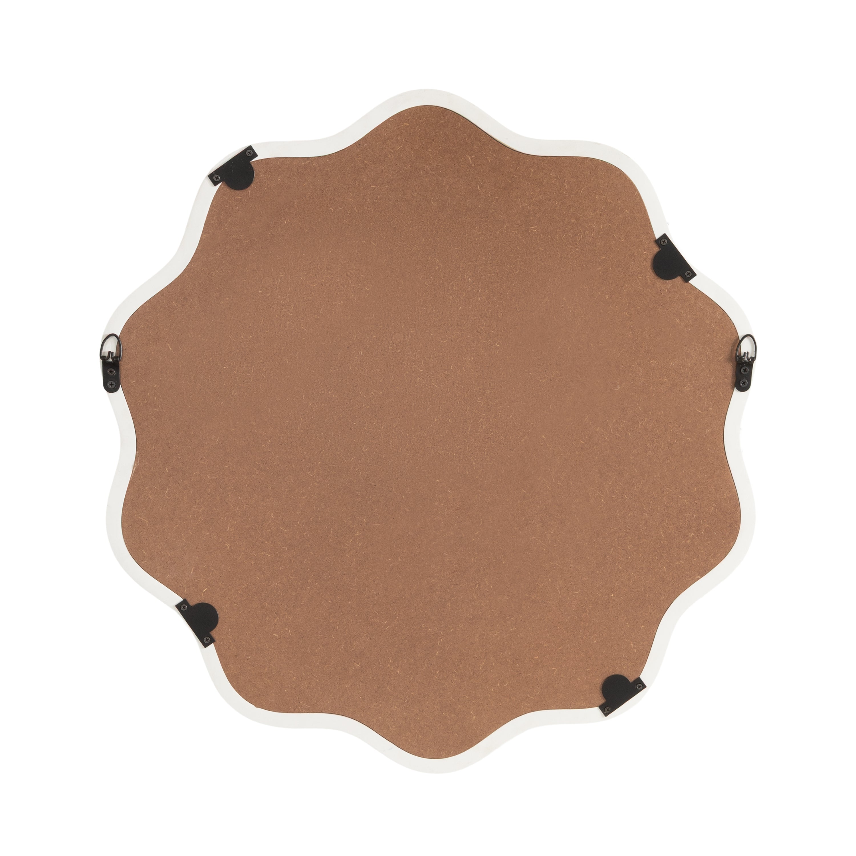 Scallop Mirror 26x26 White 4