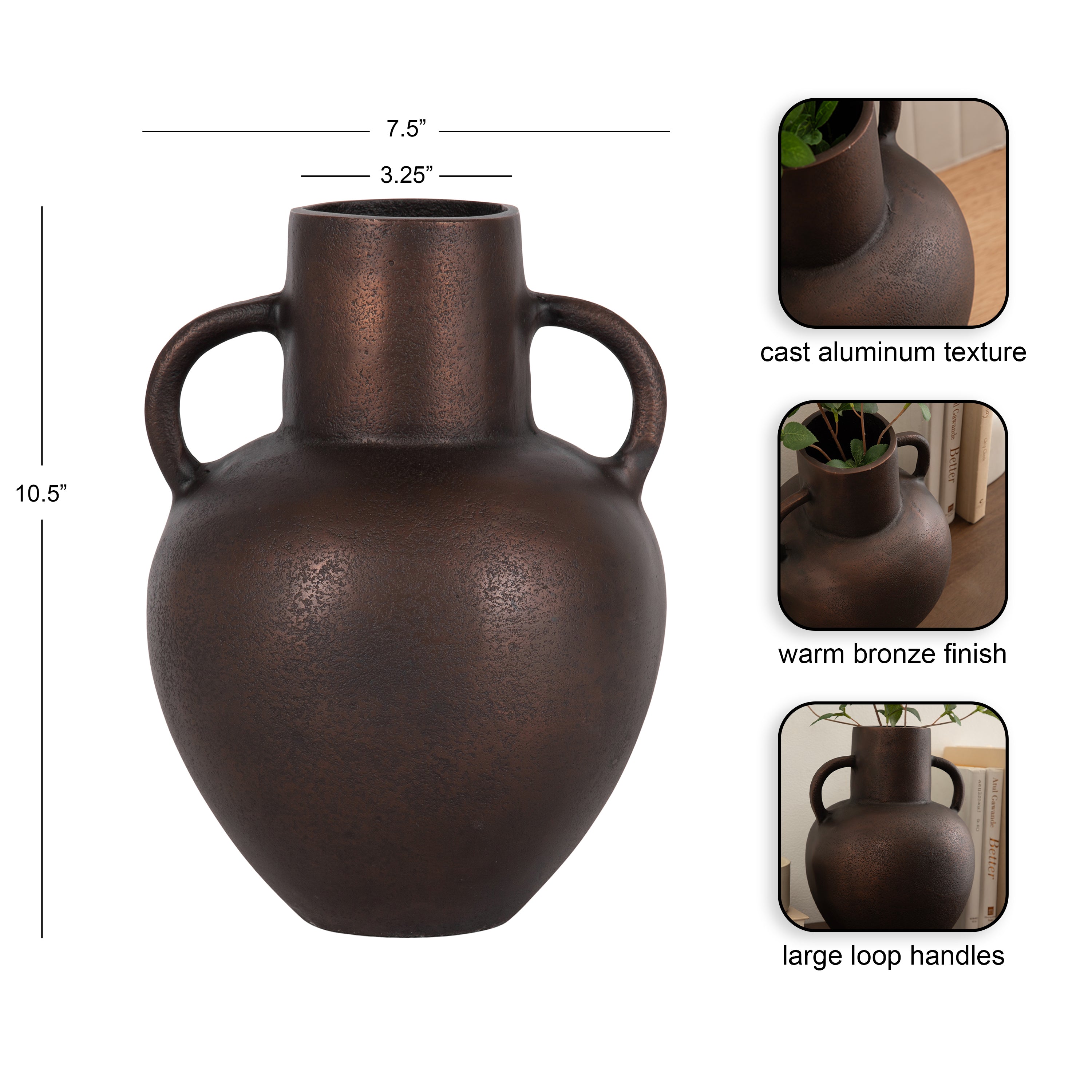 Lusila Decorative Metal Vase