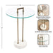 Side Table Gold White 16x16x24 2
