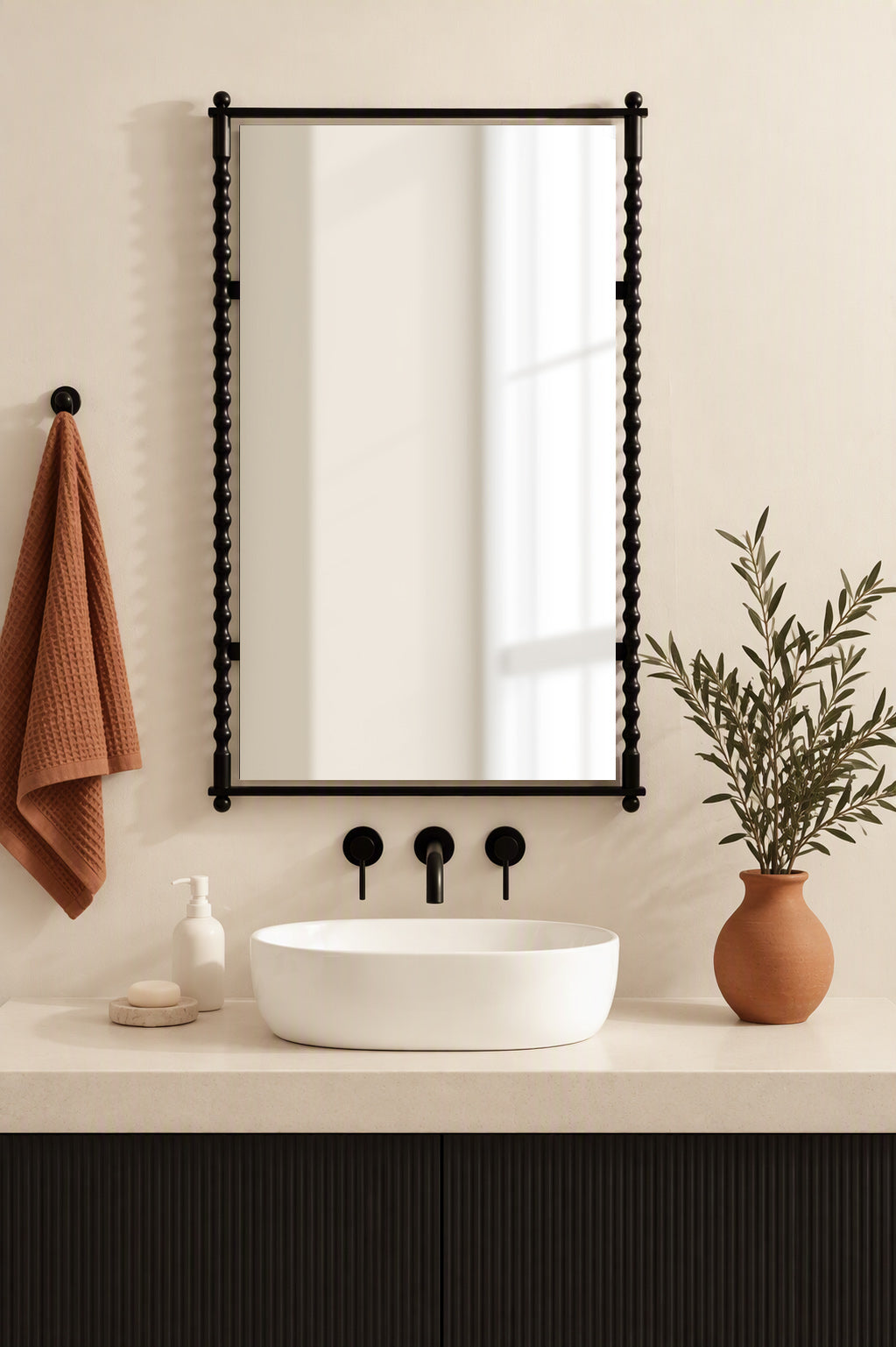 Rectangle Mirror Black 24x42 6