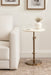 Drink Table White Gold 14x14x30 7