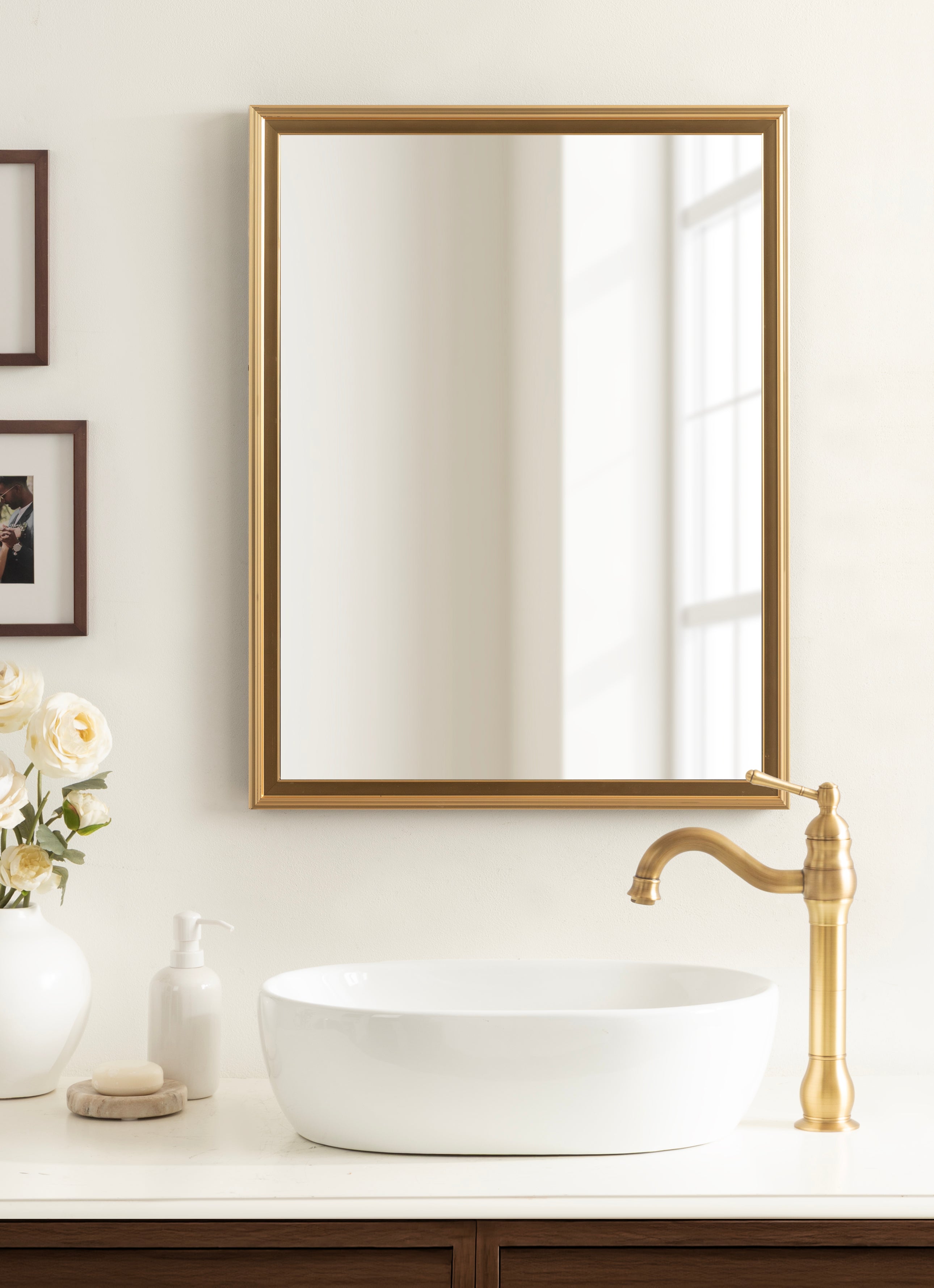 Rectangle Mirror Gold 20x26 6