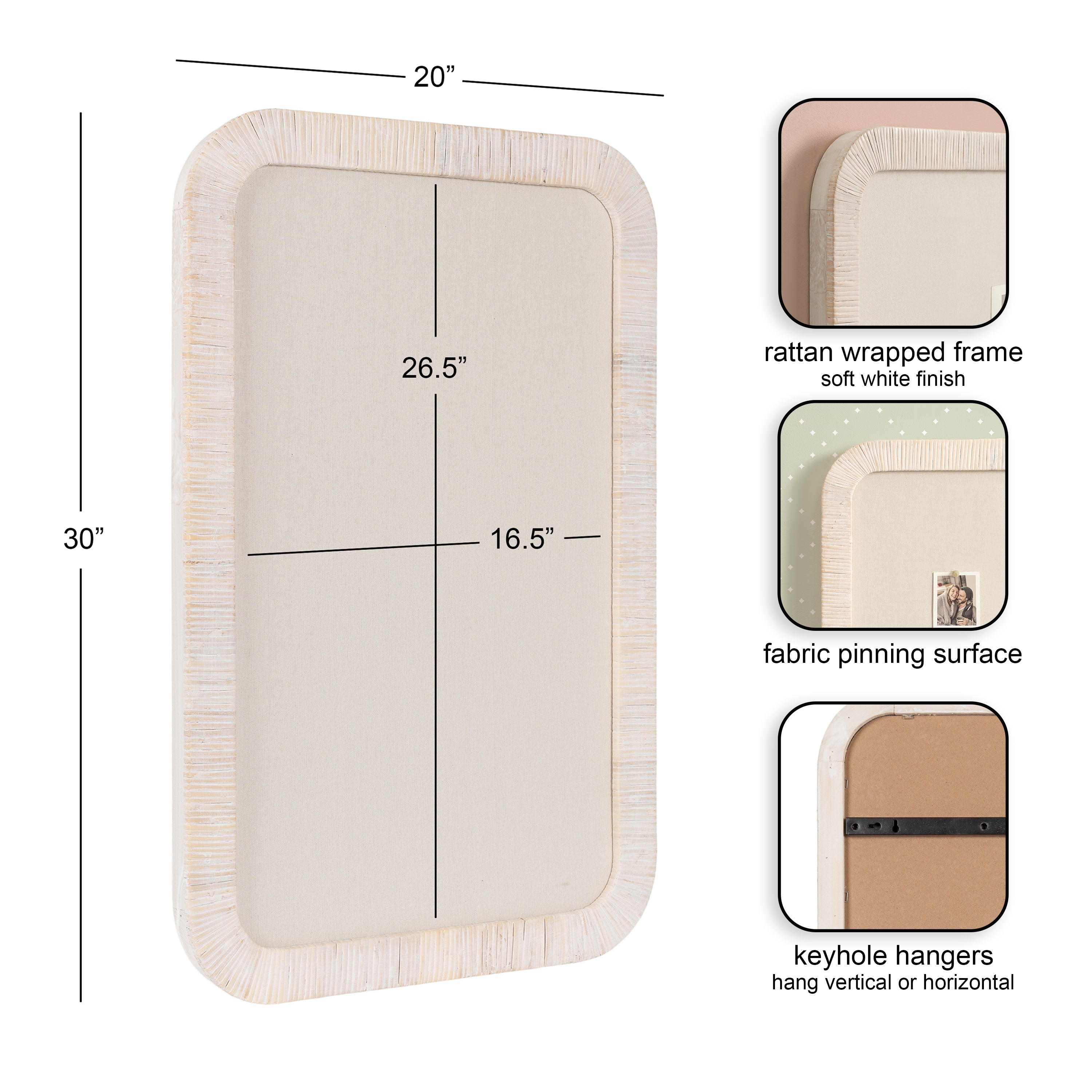 Pinboard 20x30 White 2
