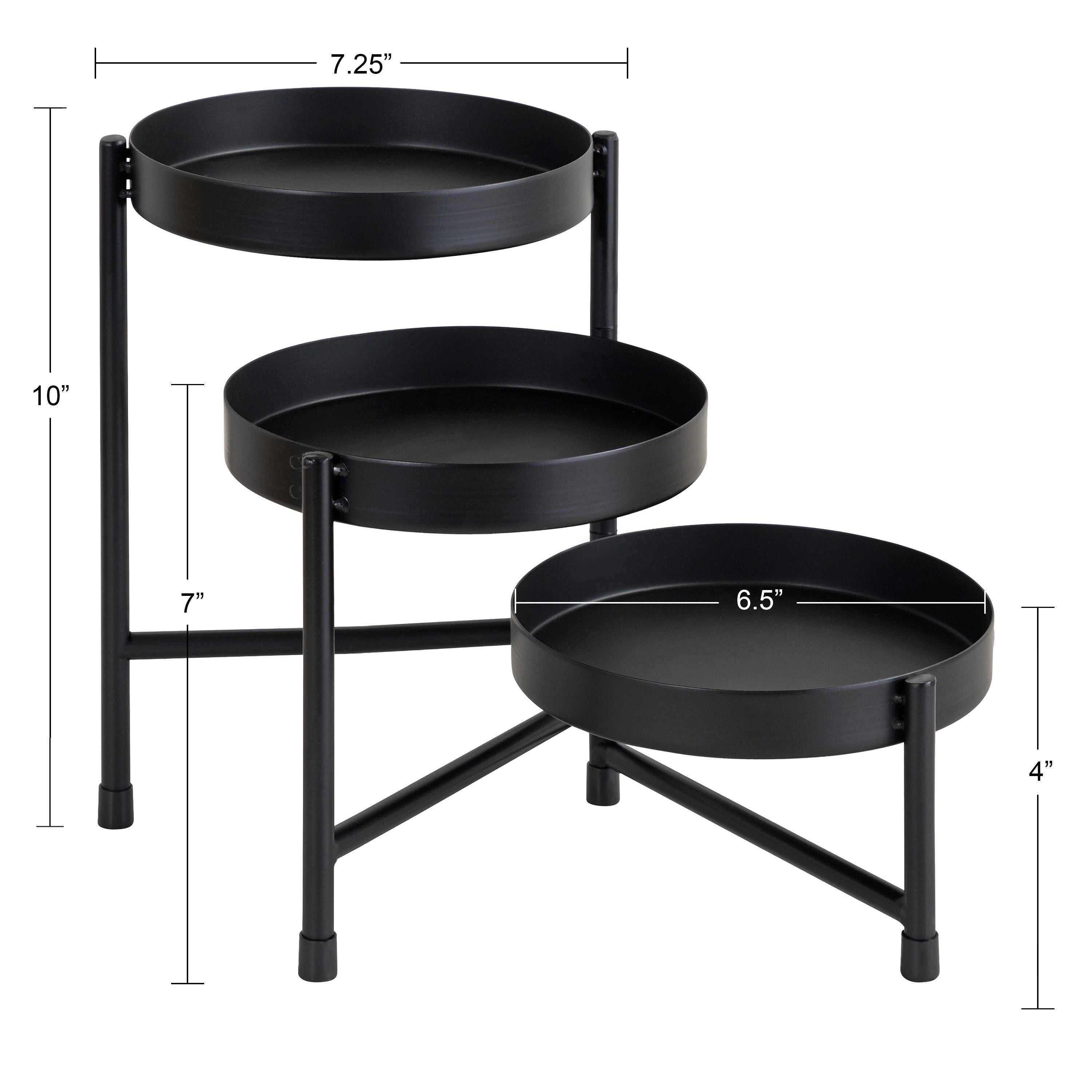 Tabletop Planter Black 7x7x10 3