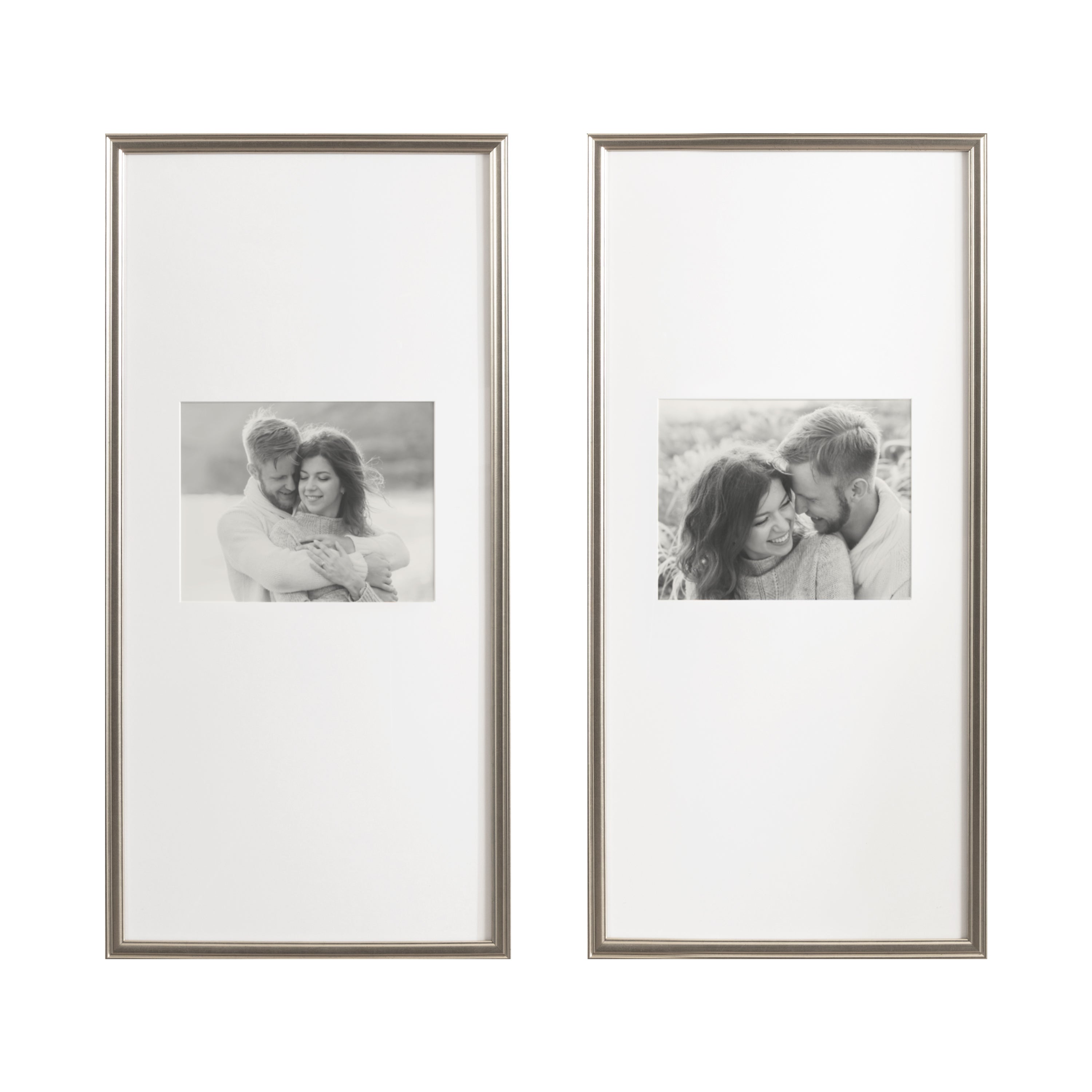 Wall Frame Silver 14x30 matted to 8x10 5