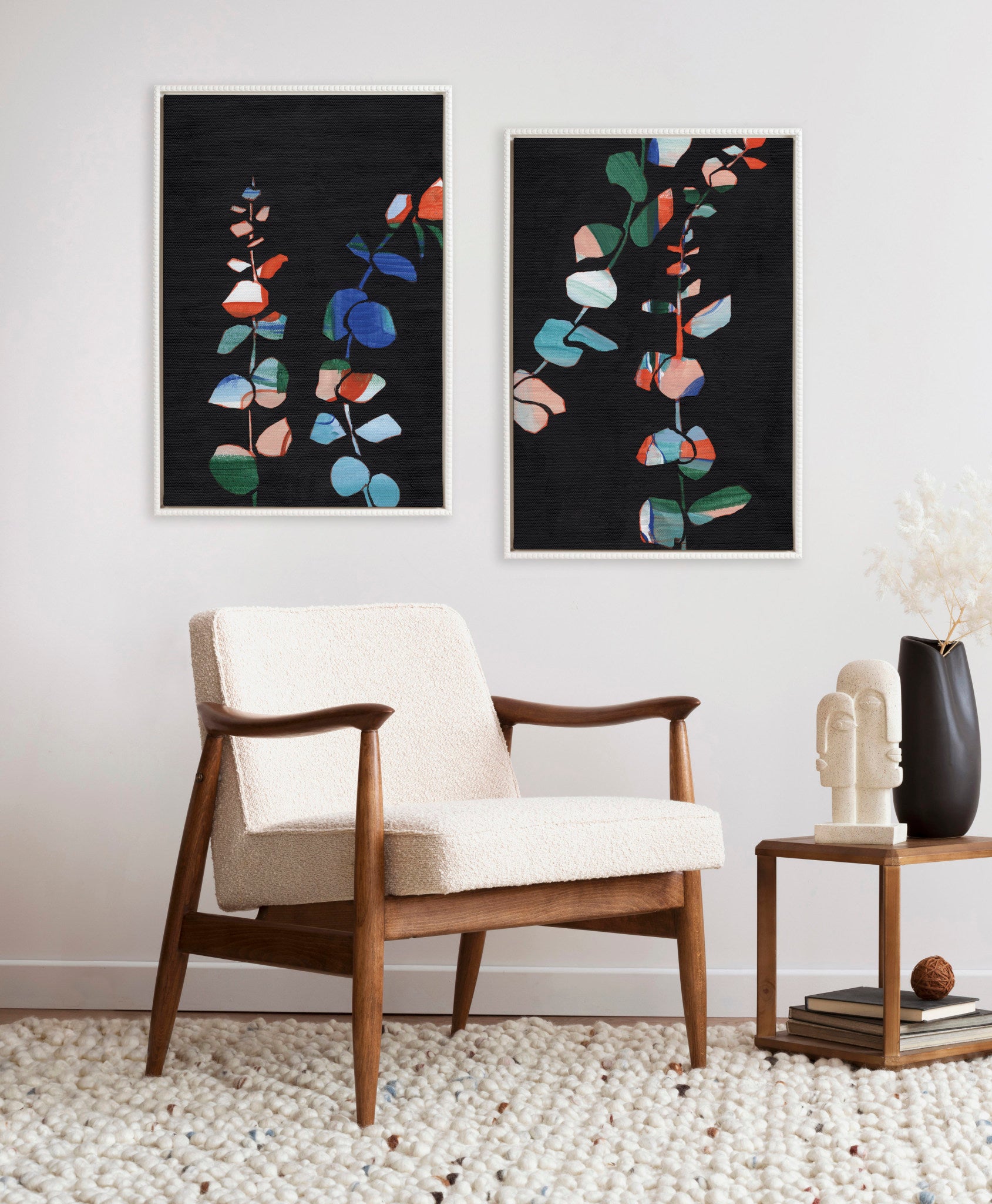 Sylvie Beaded Jade I and II Framed Canvas Art Set by Nikita Jariwala