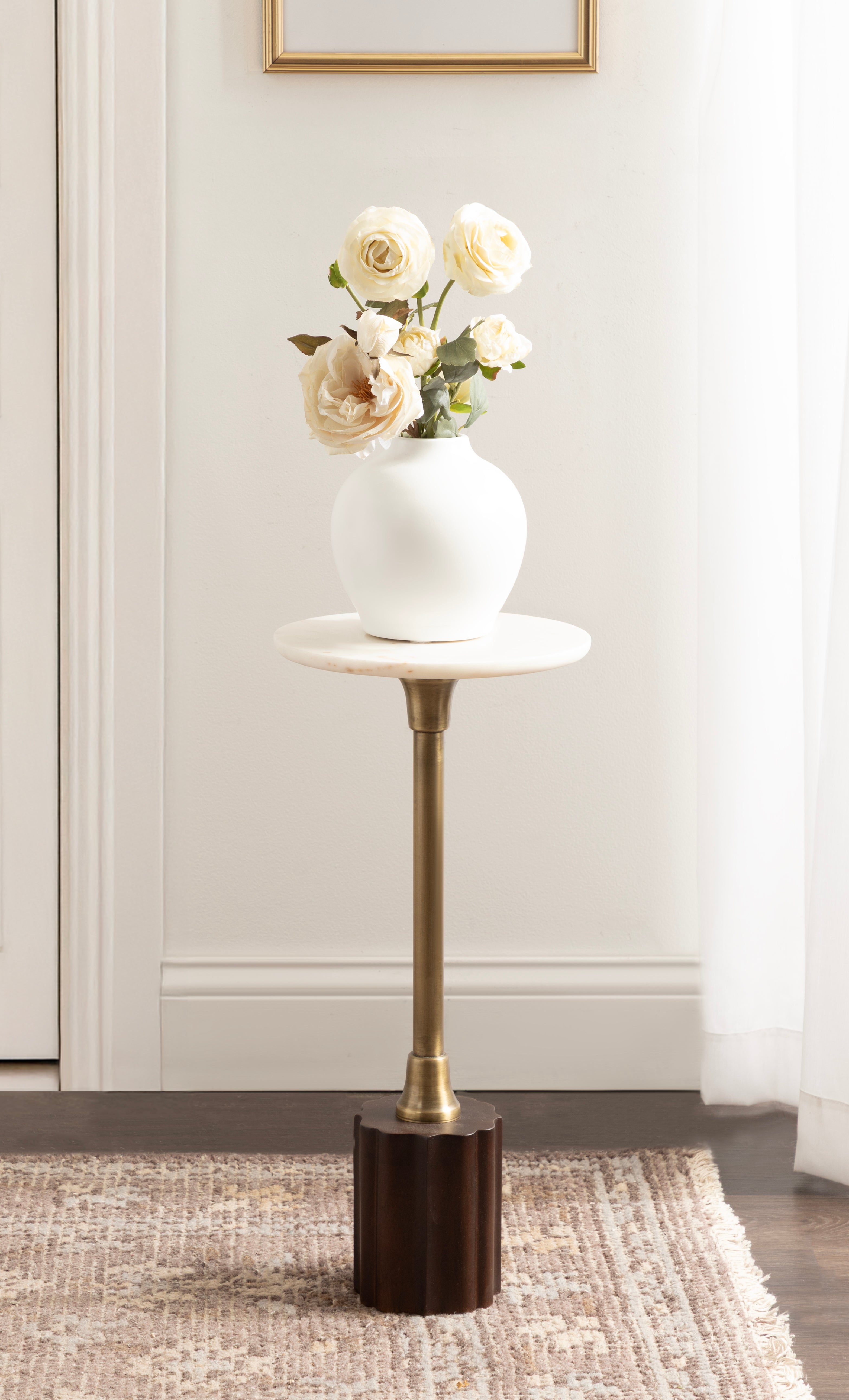 Drink Table Dark Brown Gold 10x10x22 7