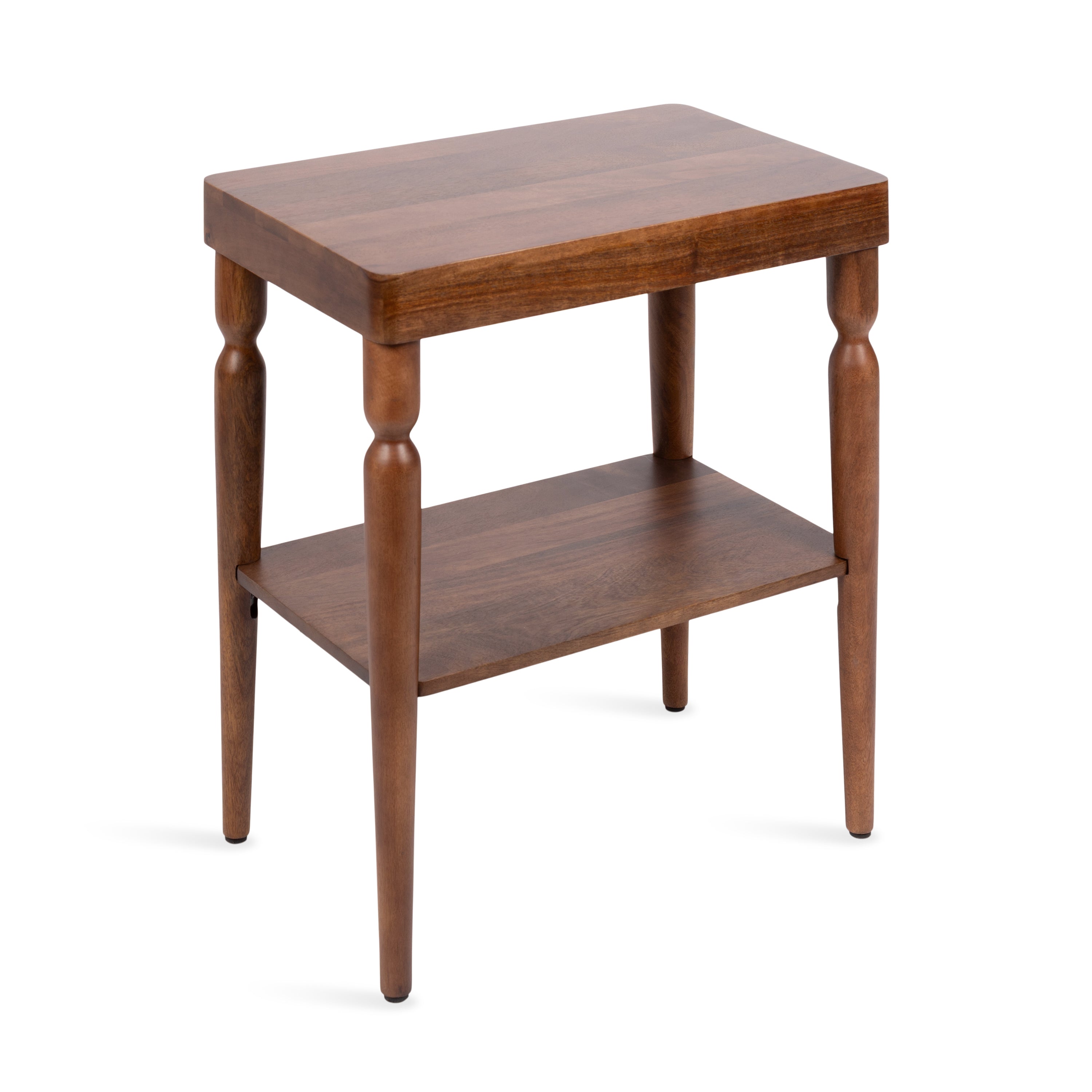 Side Table 22x14x26 Walnut Brown 1