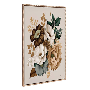 Sylvie Beaded Harvest Blooming Framed Canvas by Inkheart Designs