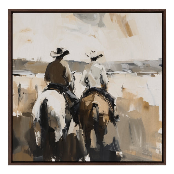 Kate and Laurel Sylvie Western Cowboy Horseback Ranch Abstract Neutral ...