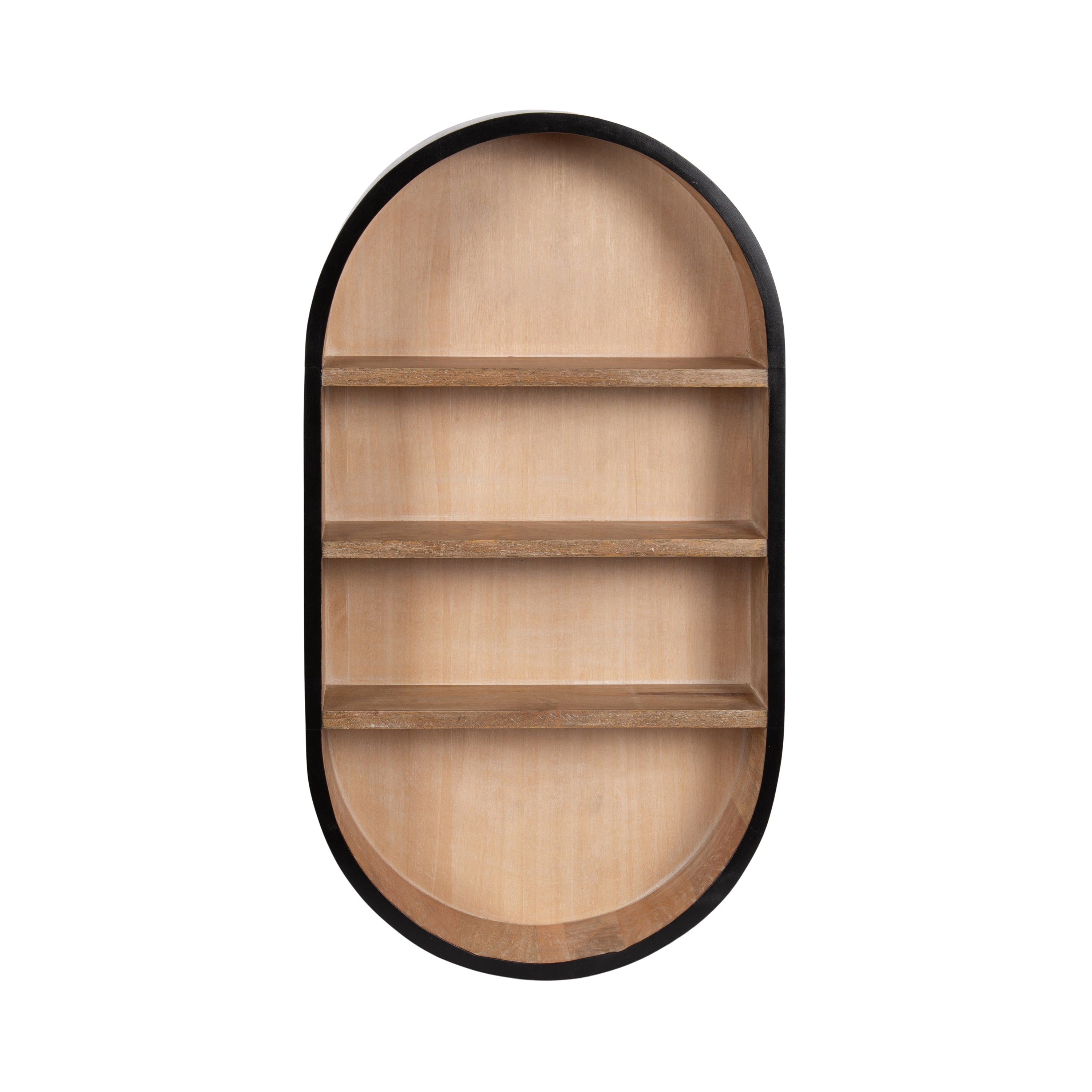 Accent Shelf Black Natural Beige 16x28 5